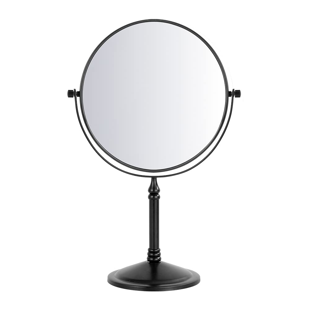 DOWRY Makeup Mirror 10x Magnification Vanity Mirror Tabletop Two-Sided Swivel Gifts for Women Wife Mom Teengirls Gold Finish(10X)