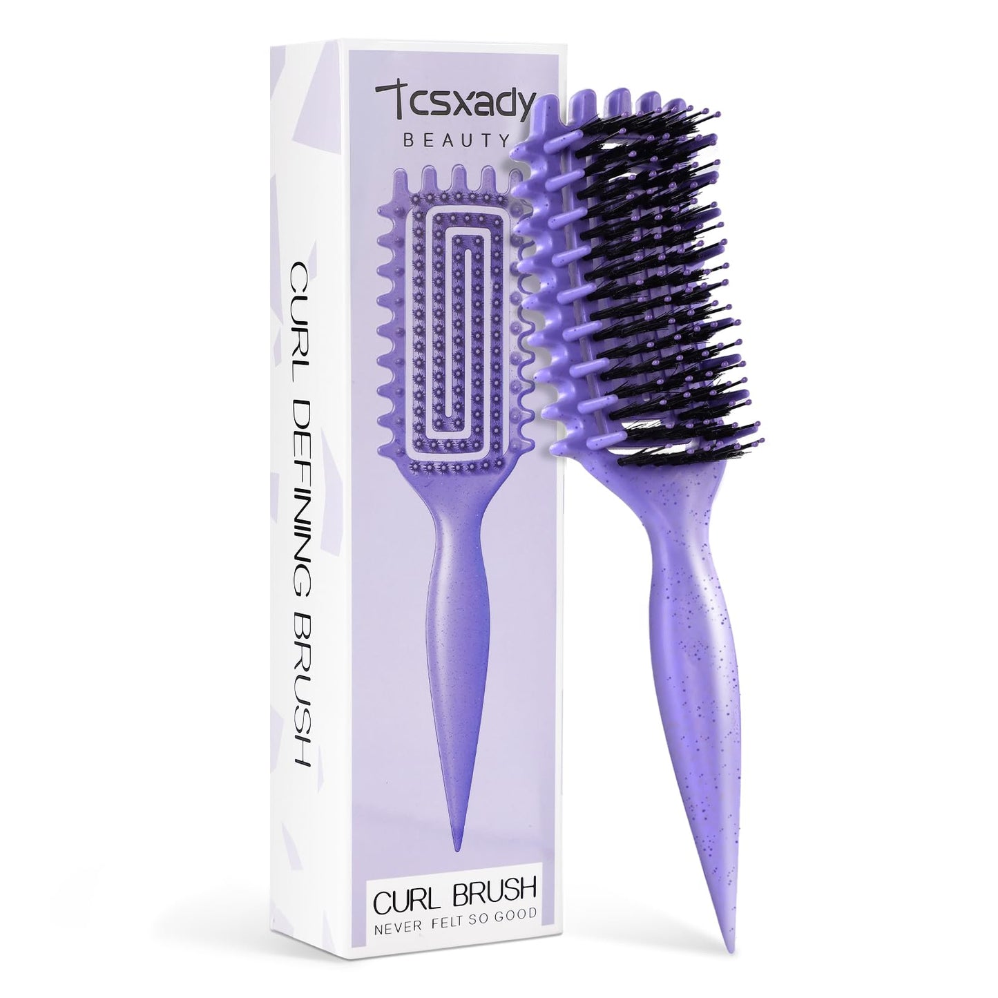 Curly Hair Brush, Curl Brush for Wet & Dry Hair | Curl Defining Brush for Effortlessly Defined Curls & Waves, Detangling Brush for Women, Men & Kids, Reduces Frizz