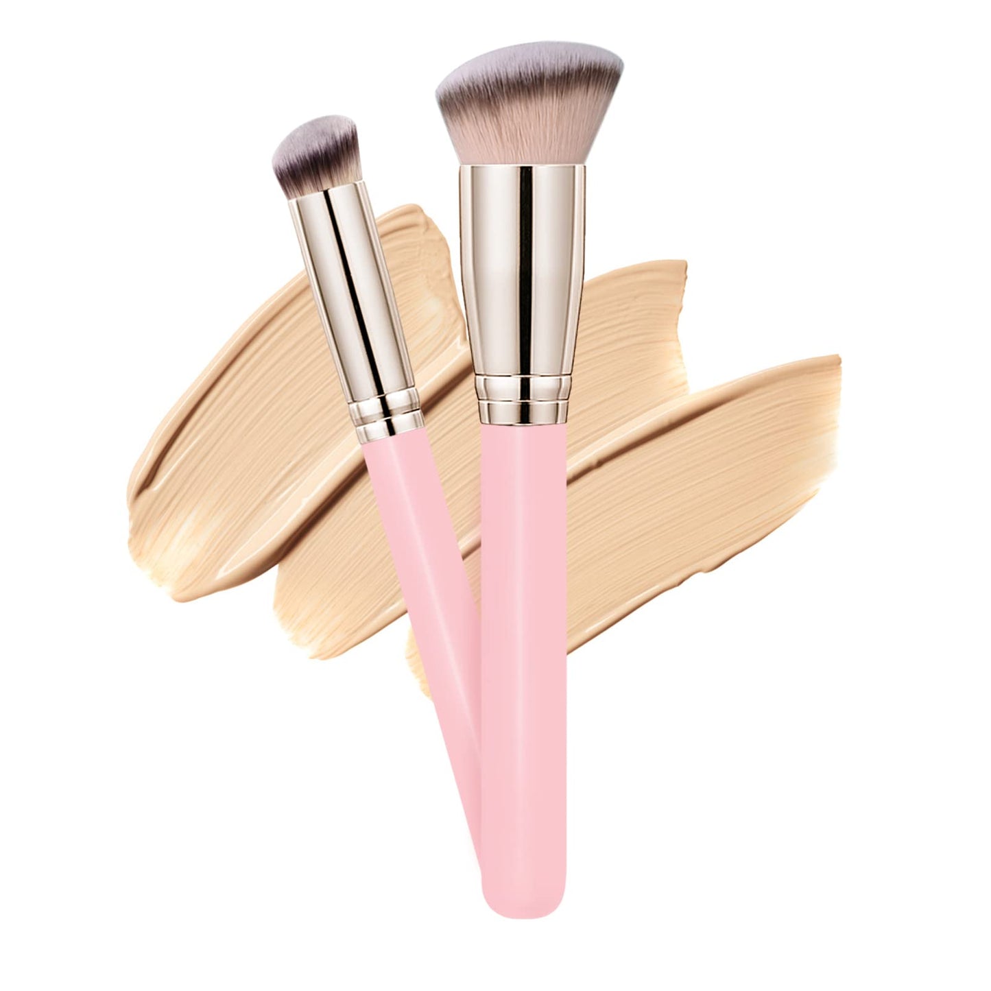 Makeup Brushes DPOLLA Pro Foundation Brush and Flawless Concealer Brush Perfect for Any Look Premium Luxe Hair Contour Brush Perfect for Blending Liquid,Buffing,Cream,Sculpting,Mineral Makeup