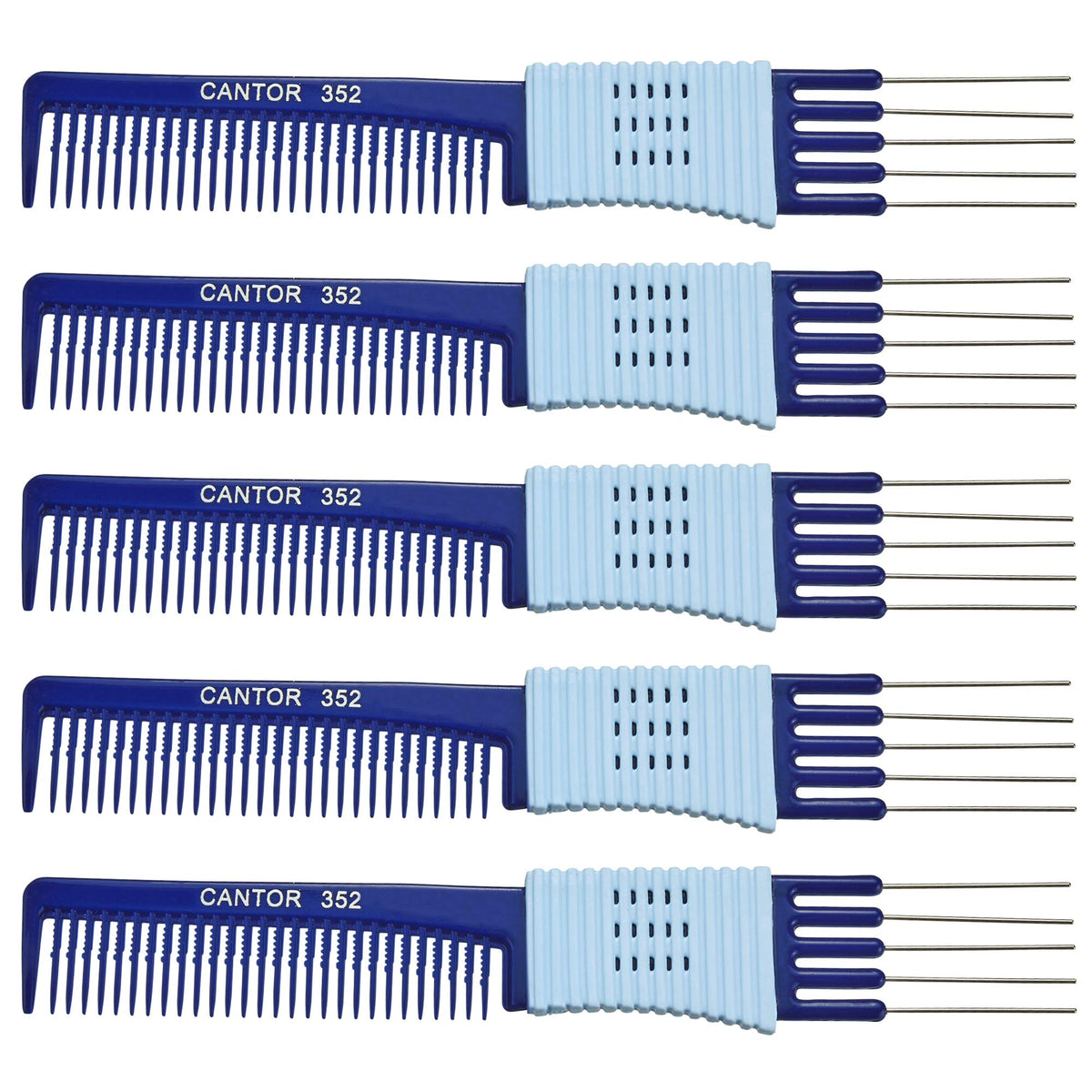 Cantor Lift Teasing Comb and Hair Pick 2 Pack, Stainless Steel Lifts - Anti Static Comb For All Hair Types