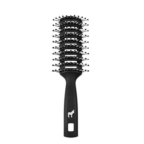 Pete & Pedro Classic Cushion 9 Row Nylon Bristle Detangling Hairbrush | 9 Row Nylon Bristle Hairbrush For Men And Women To Detangle, Style, Shape, Blow Dry, And Smooth Thick, Curly, All Hair Types