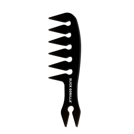 Slick Gorilla Texture Comb for Men and Women, Wide Tooth Hair Styling Comb | Wide teeth and a double-pronged tail create separation, definition, and clean parts on straight, wavy, or curly hair.