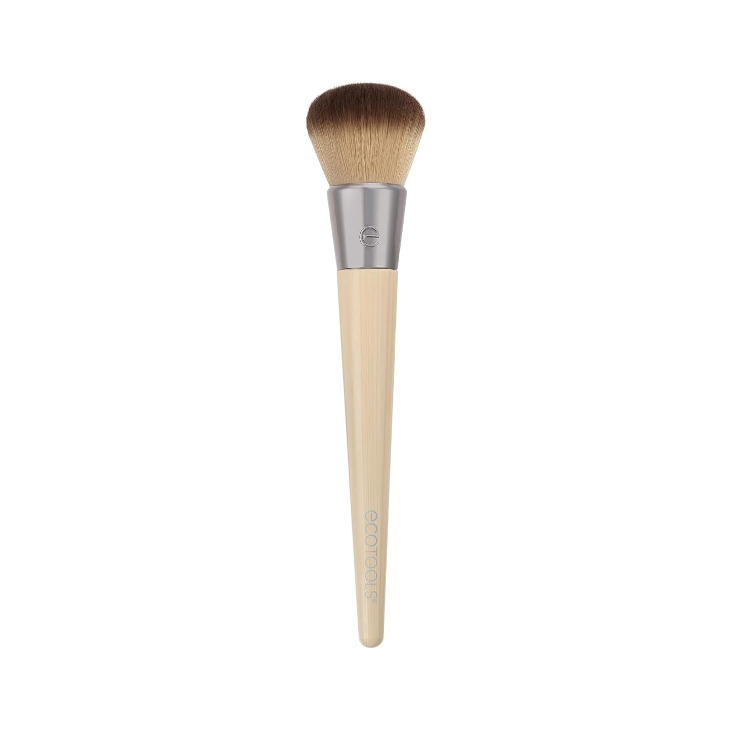 EcoTools Blending Face Makeup Brush for Foundation & Blush, 1 Count | Seamless base with a foundation brush for liquid makeup, dense synthetic bristles, face brush and vegan