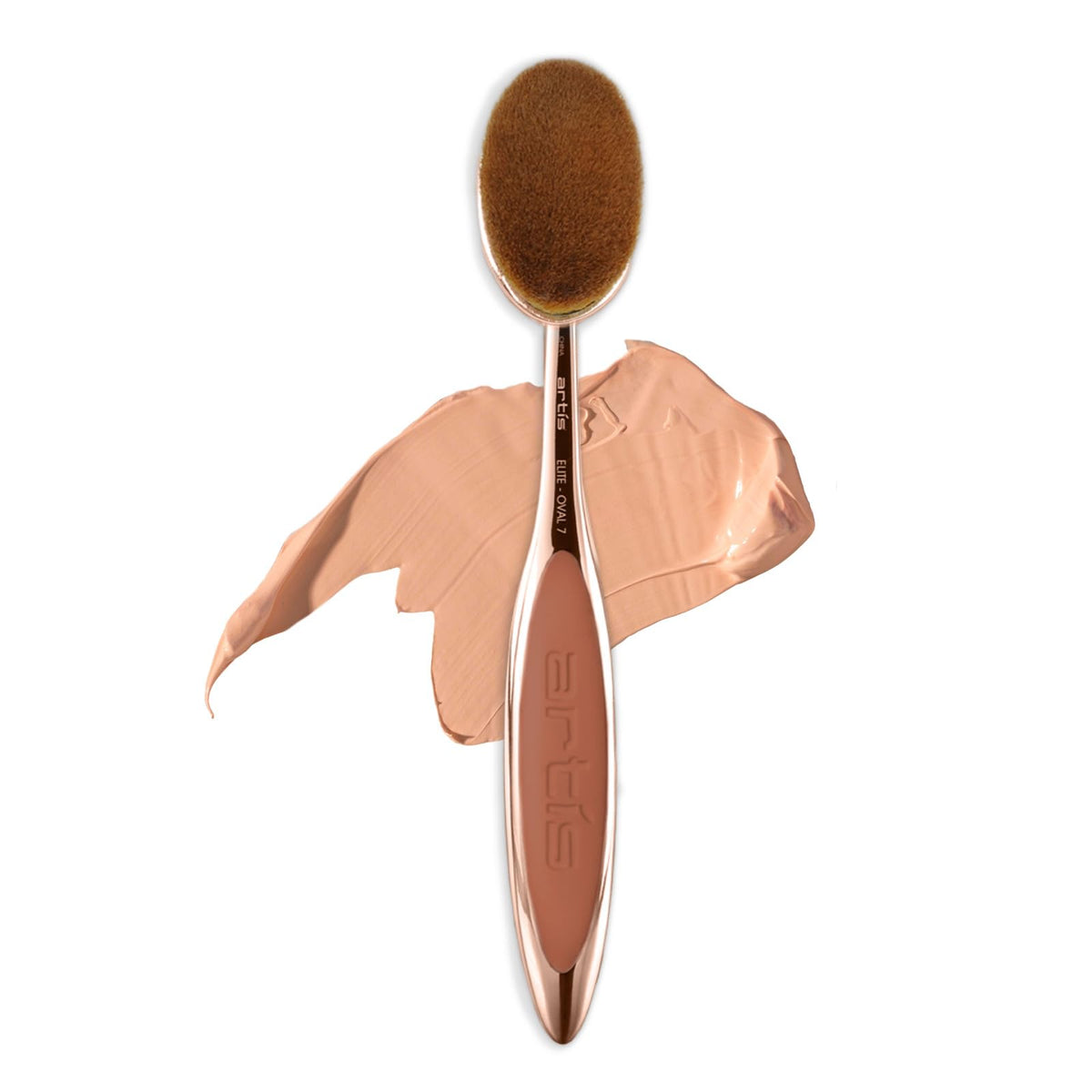 Artis Elite Oval 7 Brush Professional Foundation Brush with Patented CosmeFibre Synthetic Bristles & Ergonomic Metal Alloy Handle for Liquid, Cream & Powder Makeup, Mirror