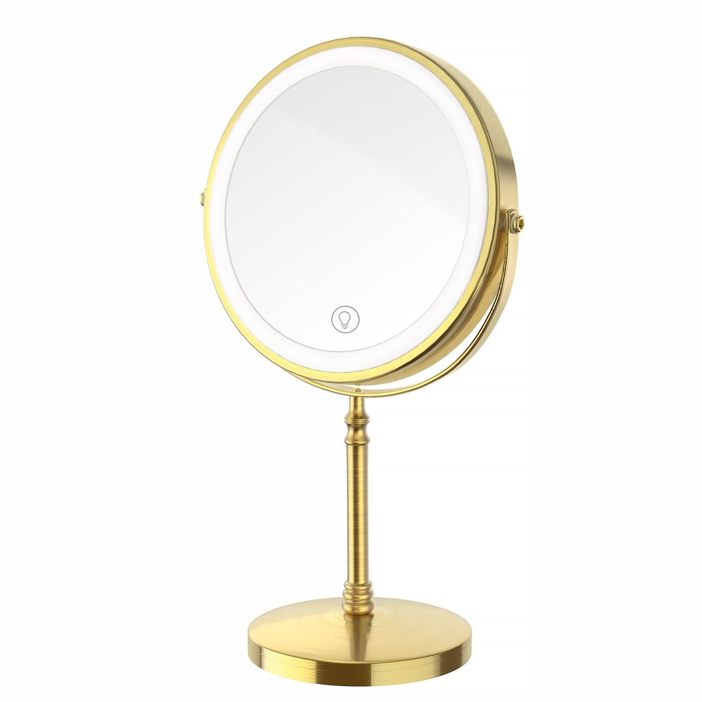 DEIOVWXS Makeup Mirror, Rechargeable Vanity Mirror with 3 Lights, 1X/10X | Adjustable Brightness, 3000mAh, Double-Sided, Gift for Mom, Women, Wife, Girls, Dorm Room Essential