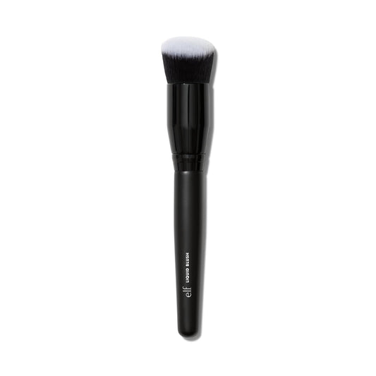 e.l.f. Camo Liquid Blush Brush | Angled Blush Brush Ideal For Applying & Blending Colors On Cheeks, Soft, Dense Bristles, Vegan & Cruelty-free