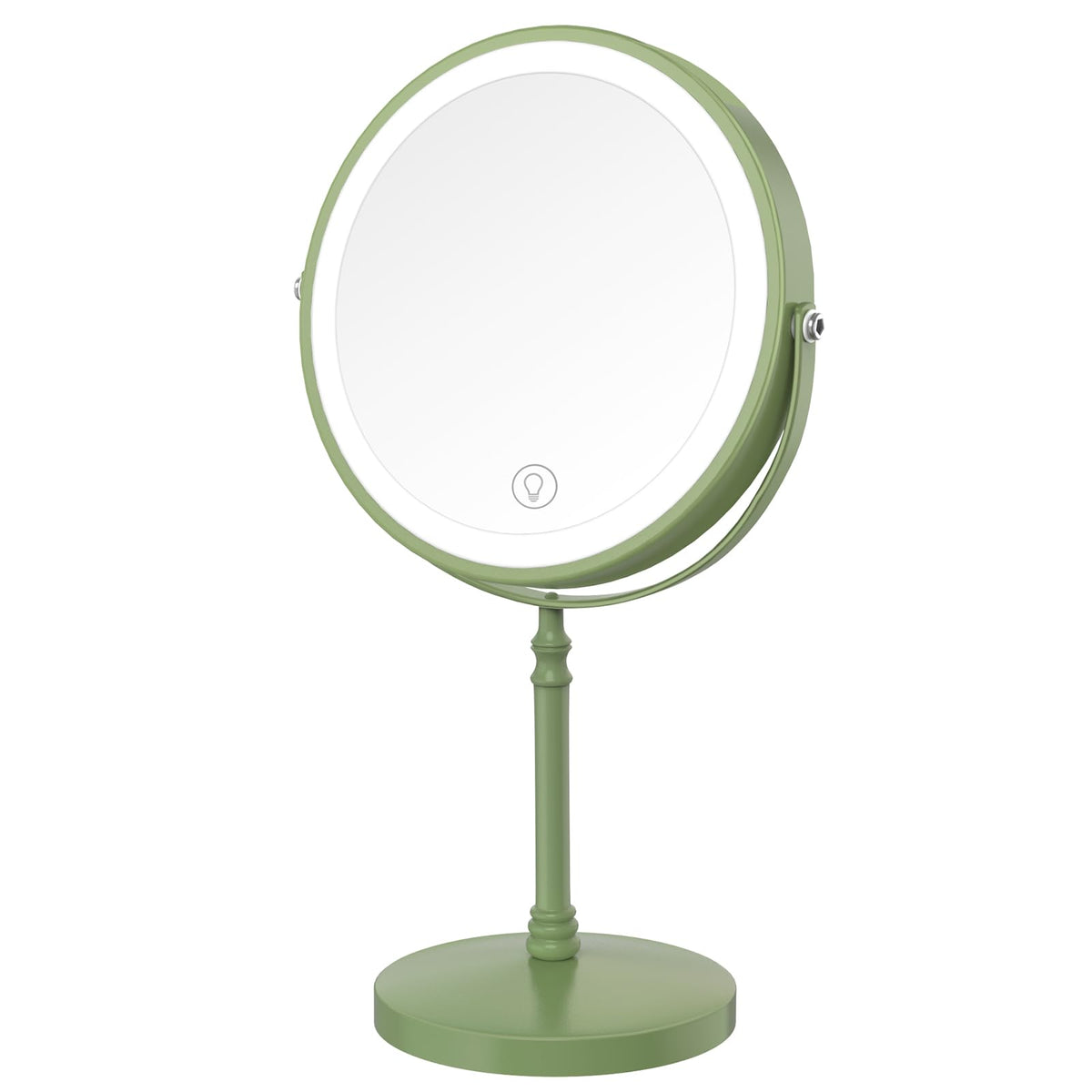 DEIOVWXS Makeup Mirror, Rechargeable Vanity Mirror with 3 Lights, 1X/10X | Adjustable Brightness, 3000mAh, Double-Sided, Gift for Mom, Women, Wife, Girls, Dorm Room Essential