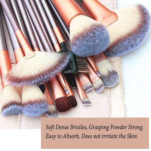 Complete Make Up Brush Sets for Women, NEVSETPO 28PCS Synthetic Makeup Kits Include 24 Makeup Brushes,2 Beauty Blenders, 1 Masks Spatula, 1 Cleaning Mat, Travel-Friendly Case