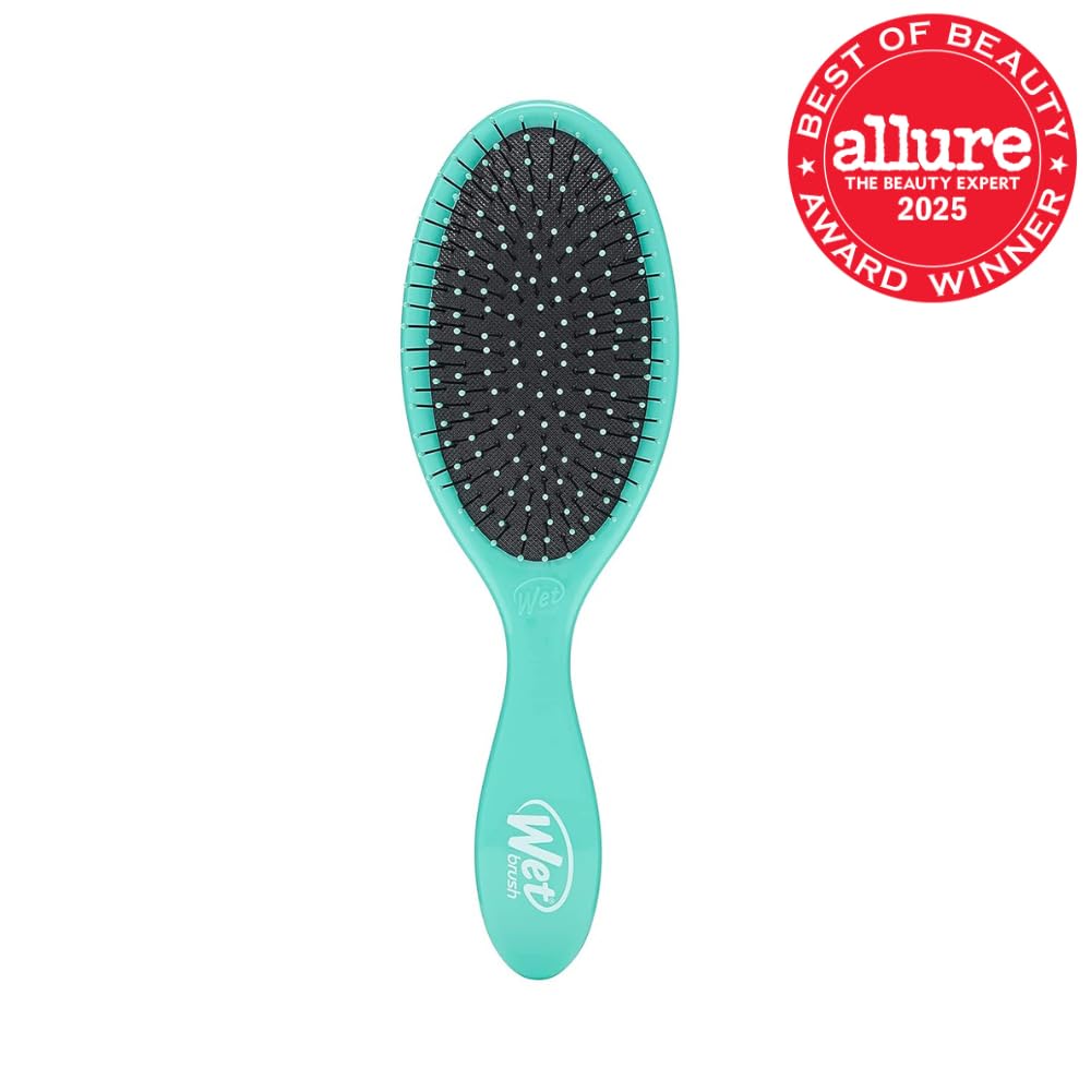 Wet Brush Original Detangler Hair Brush, Amazon Aqua, For All Hair Textures | Ultra-Soft IntelliFlex Bristles Detangle Wet, Dry & Damaged Hair with Less Breakage, Pain-Free Detangling Brush