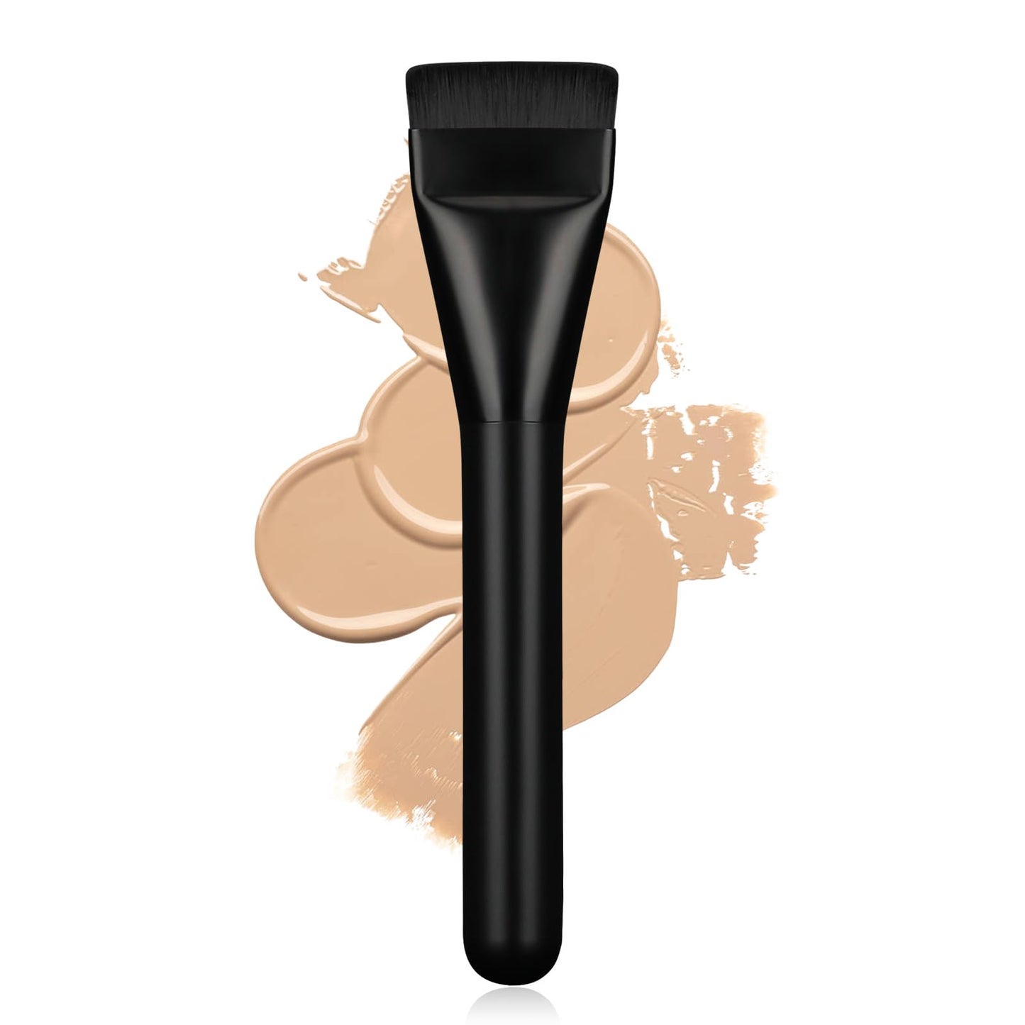 Flat Foundation Brush,Korean Makeup Brush Spatula Facial Brush | For Liquid Foundation,Premium Face Makeup Brush for Blending Cream (Silver)