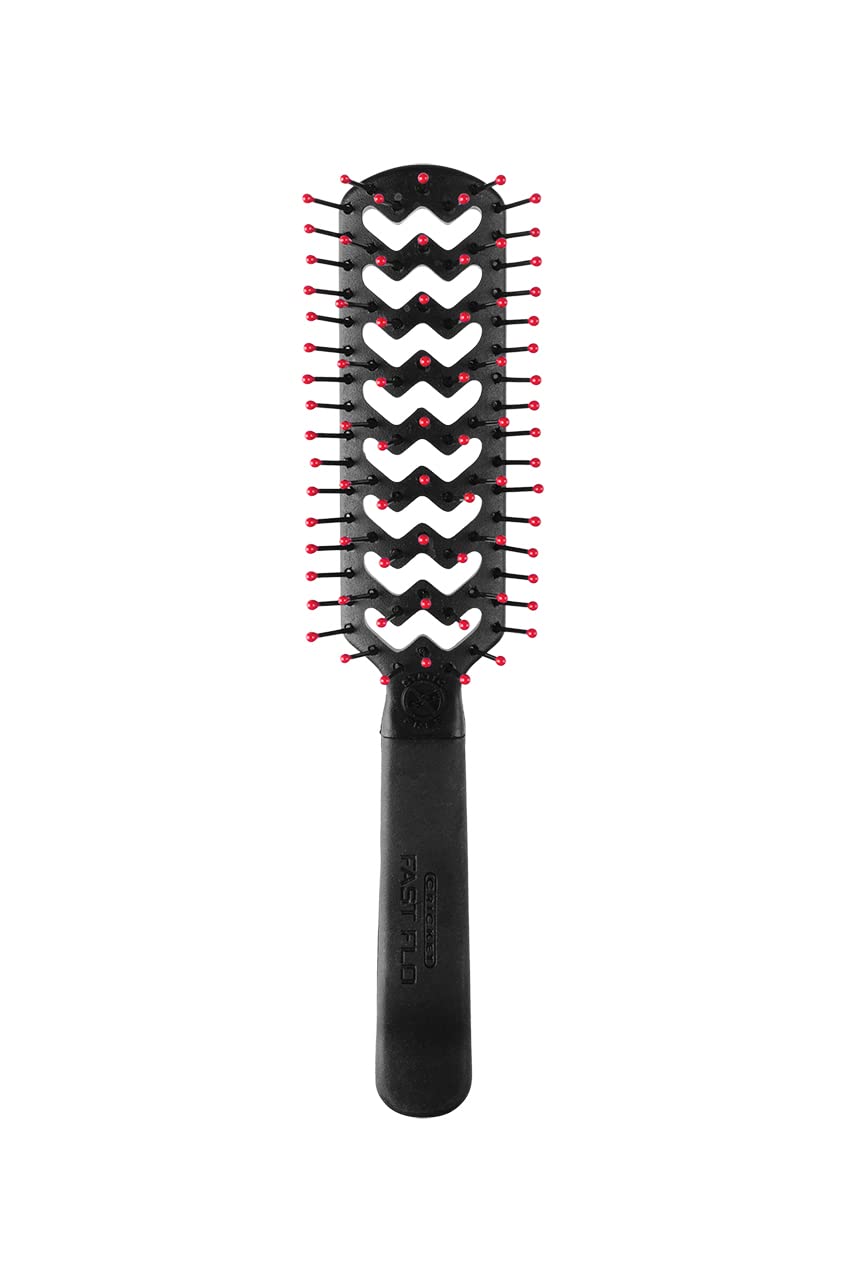 Cricket Static Free Cushion Styling 220 Hair Brush - Smoothing, Detangling, and Frizz-Free Styling - Anti-Static Metal Bristles for Thick, Curly, and Heavy Hair