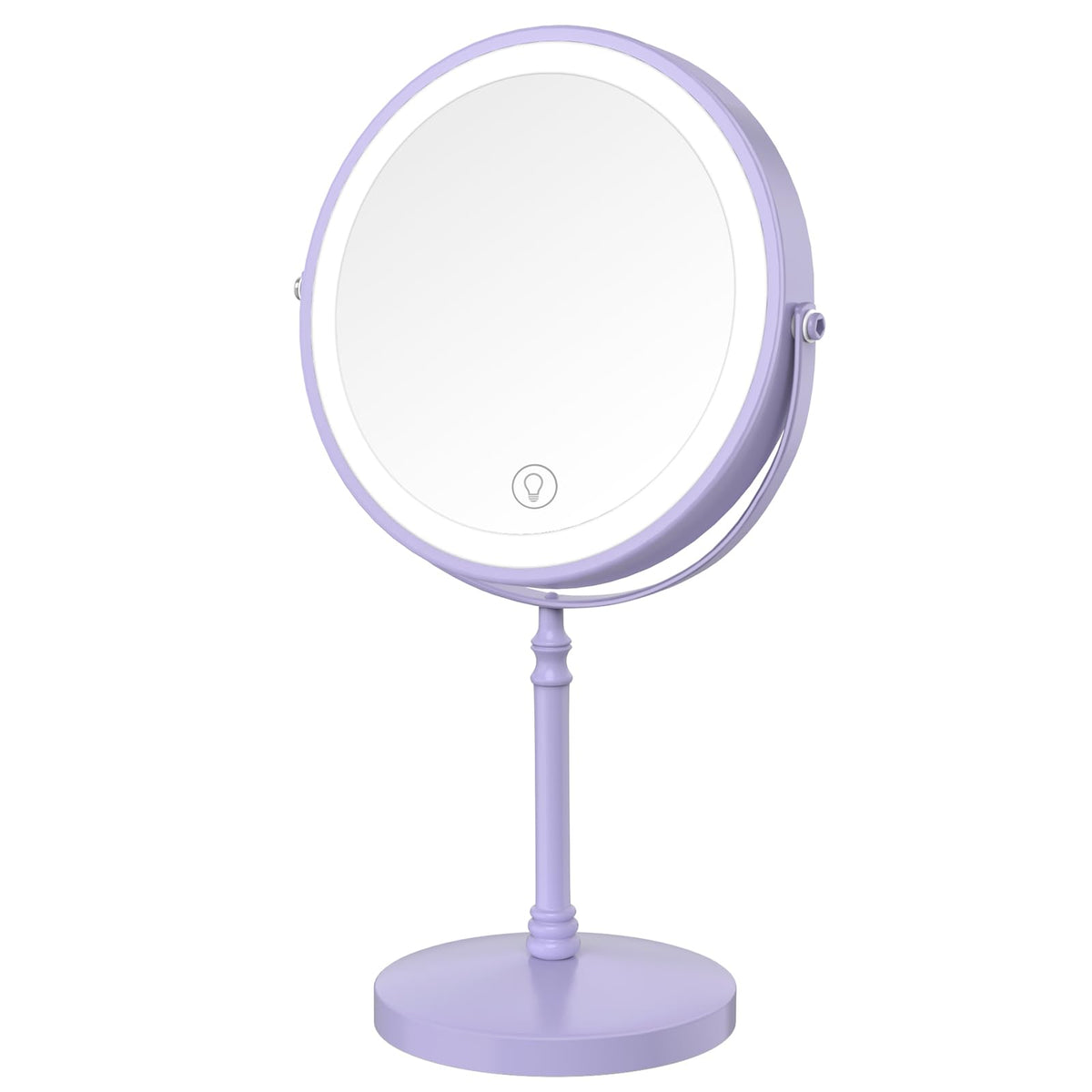 DEIOVWXS Makeup Mirror, Rechargeable Vanity Mirror with 3 Lights, 1X/10X | Adjustable Brightness, 3000mAh, Double-Sided, Gift for Mom, Women, Wife, Girls, Dorm Room Essential