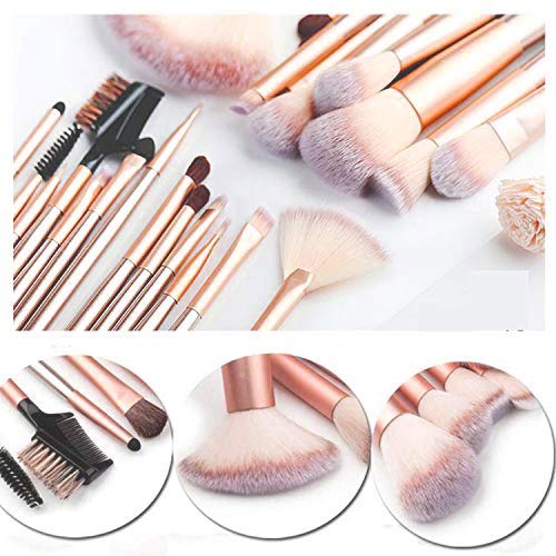 Complete Make Up Brush Sets for Women, NEVSETPO 28PCS Synthetic Makeup Kits Include 24 Makeup Brushes,2 Beauty Blenders, 1 Masks Spatula, 1 Cleaning Mat, Travel-Friendly Case