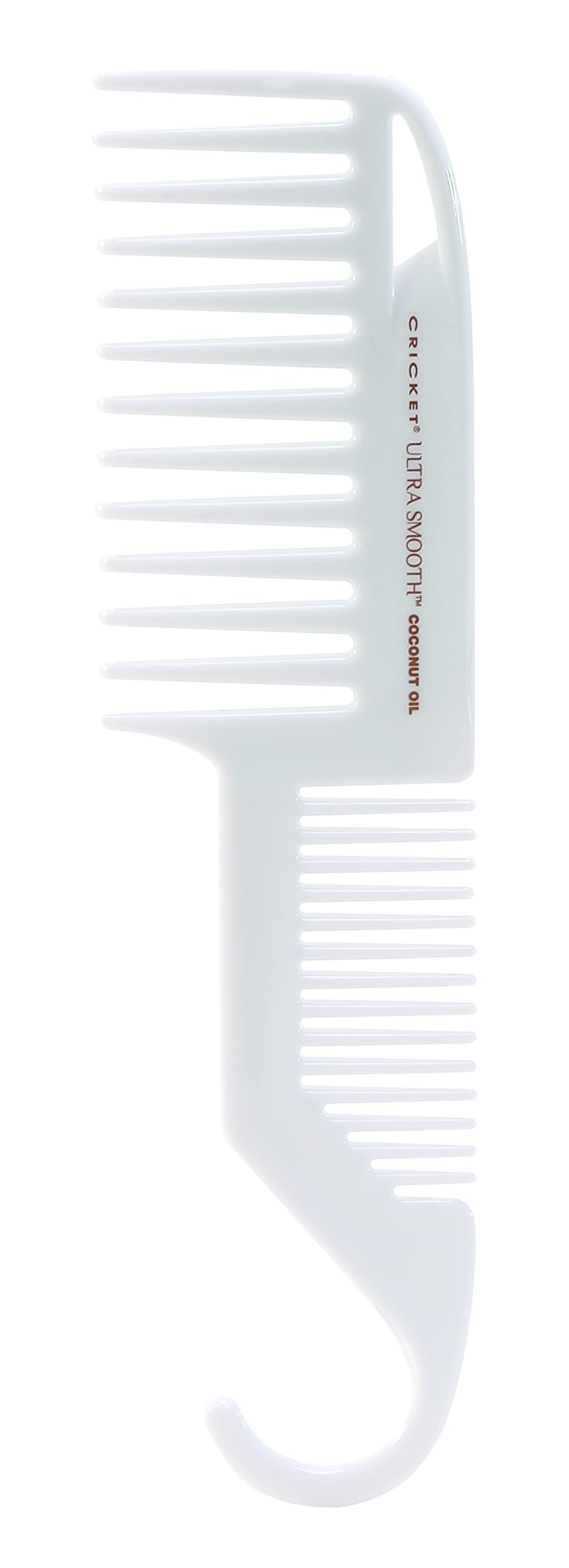 Cricket Ultra Smooth Detangler Comb for Wet, Dry, Long, Thick Hair Anti-Frizz Detangling Shower Comb with Argan & Olive Oils and Keratin Protein Infused Plastic