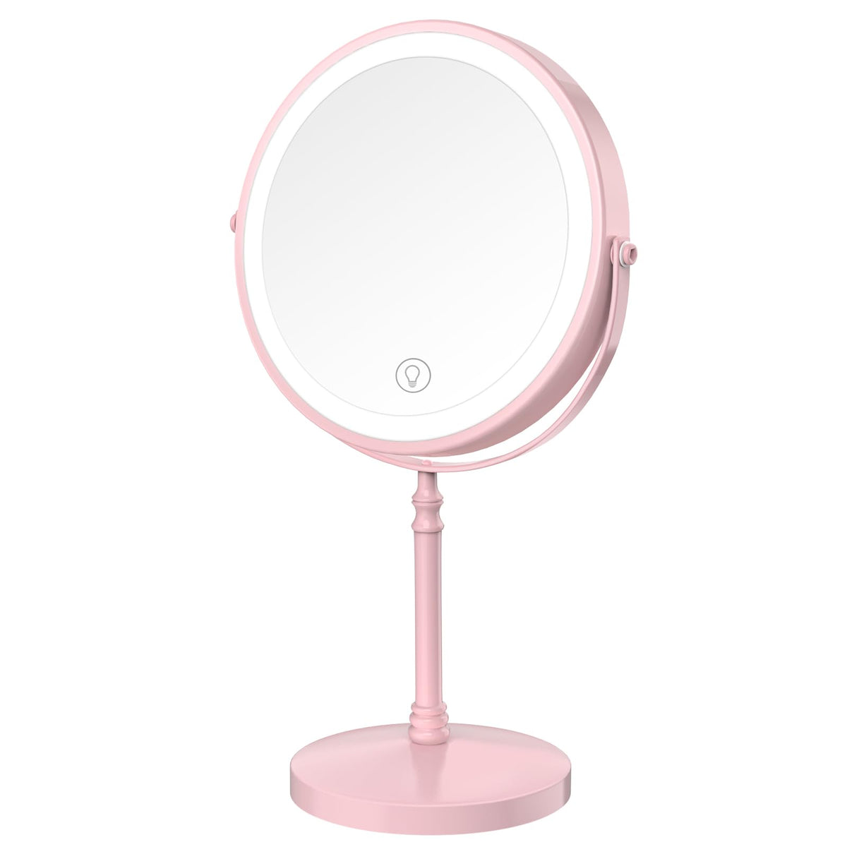 DEIOVWXS Makeup Mirror, Rechargeable Vanity Mirror with 3 Lights, 1X/10X | Adjustable Brightness, 3000mAh, Double-Sided, Gift for Mom, Women, Wife, Girls, Dorm Room Essential
