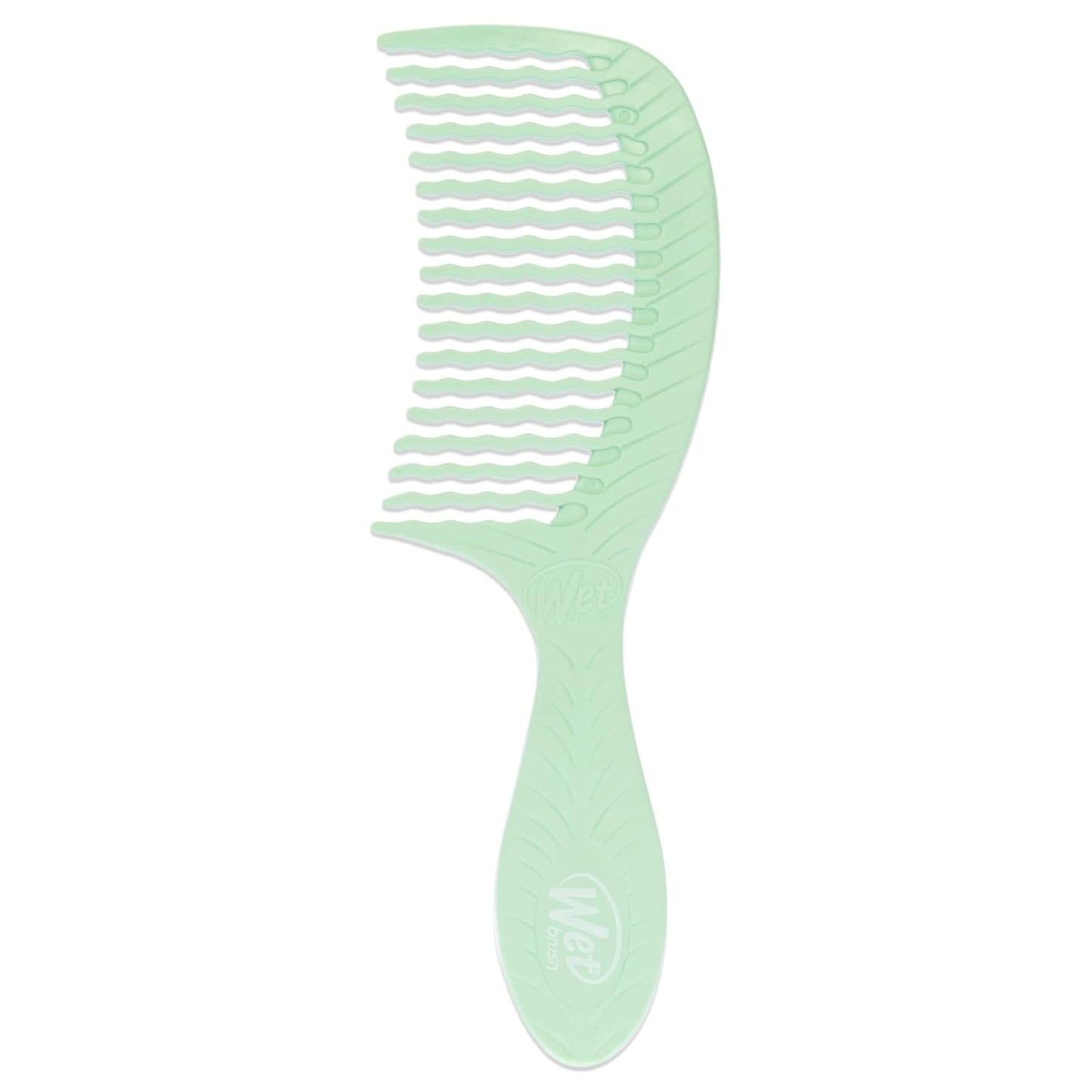 Wet Brush Go Green Tea Tree Oil Infused Treatment Comb - Wide Tooth Hair Detangler with WaveTooth Design that Gently and Glides Through Tangles - No Split Ends and No Damage