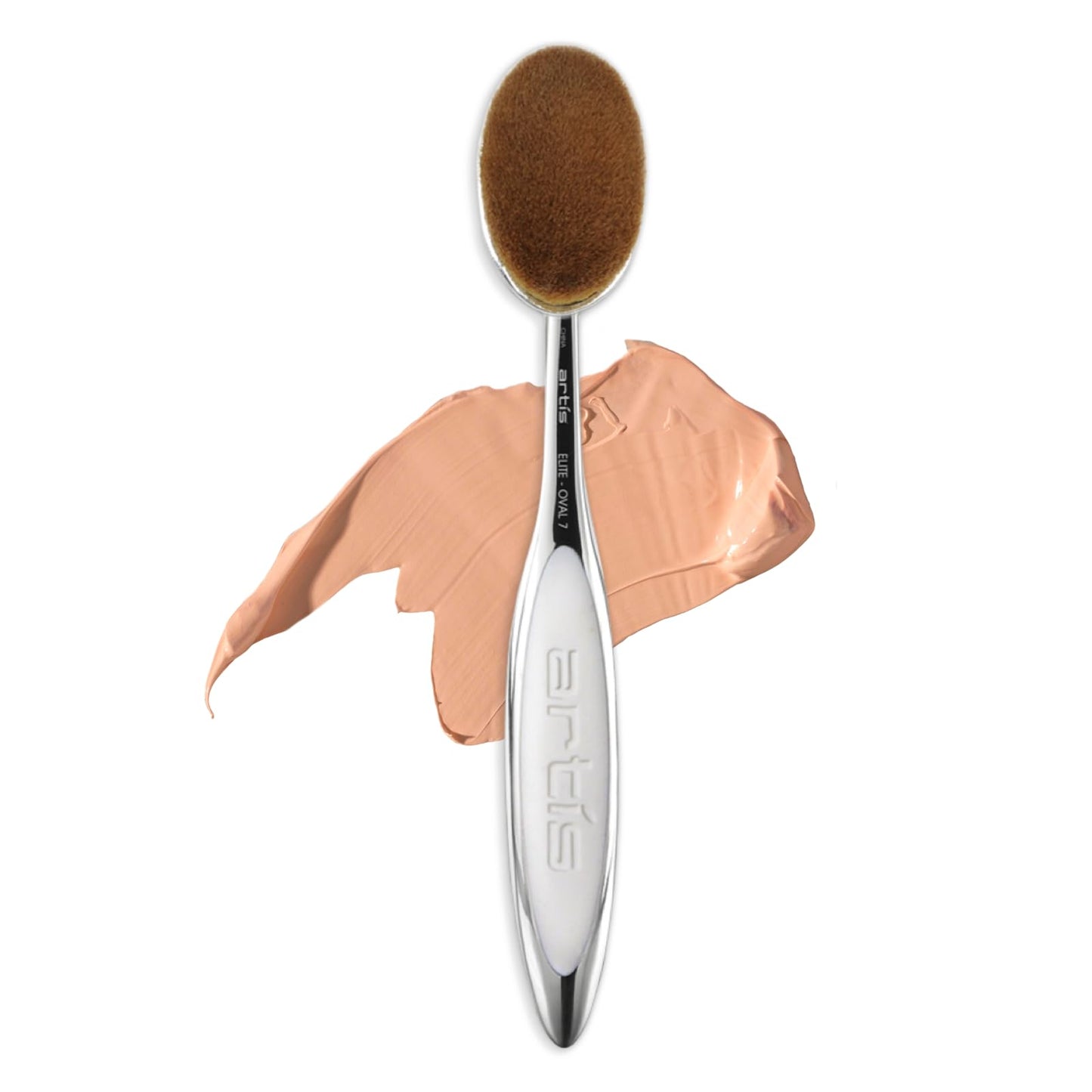 Artis Elite Oval 7 Brush Professional Foundation Brush with Patented CosmeFibre Synthetic Bristles & Ergonomic Metal Alloy Handle for Liquid, Cream & Powder Makeup, Mirror