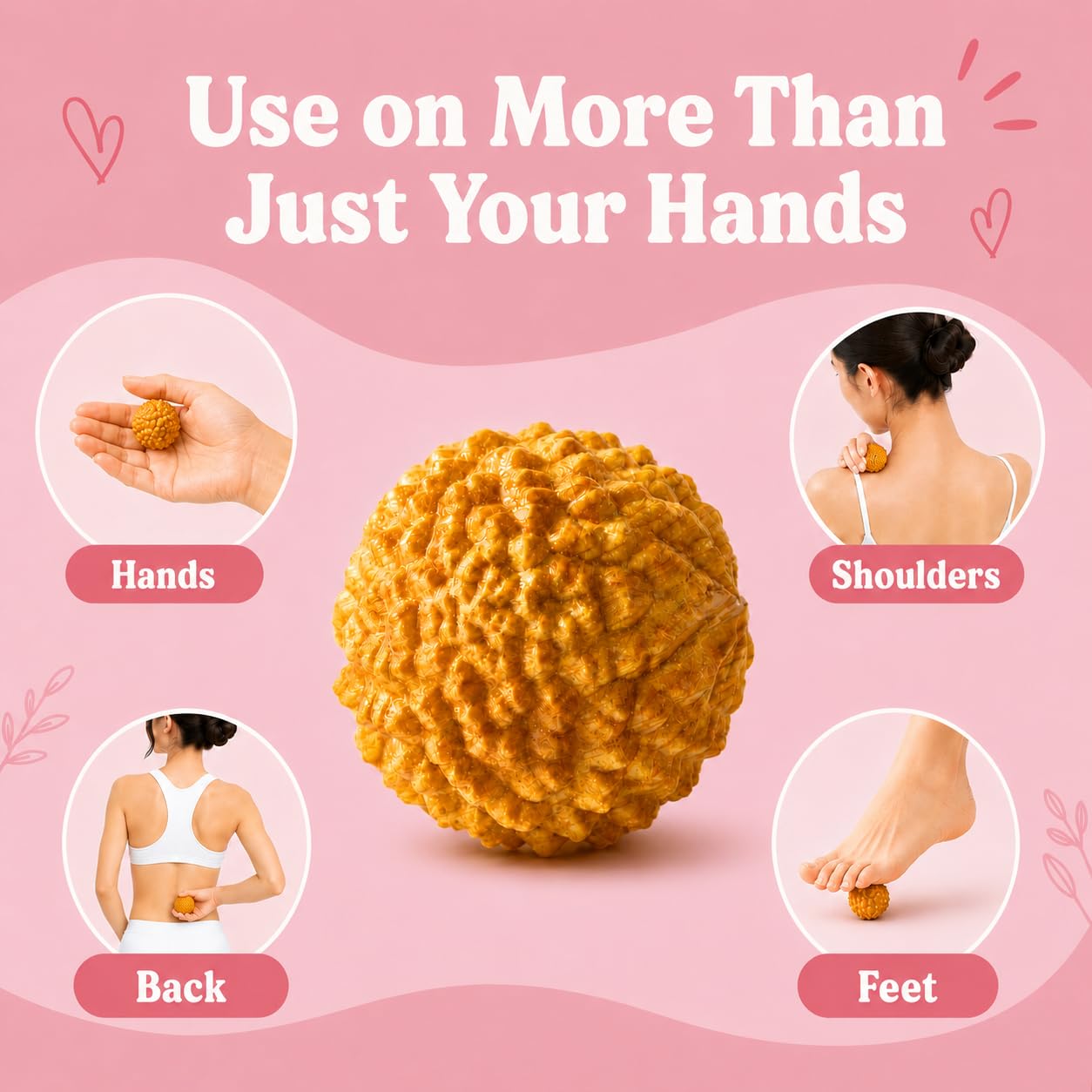 Birth Comb & Acupressure Massage Ball Set, Labor and Delivery Essentials | Wooden material, sensory focus, hospital bag essentials, mom-to-be gift