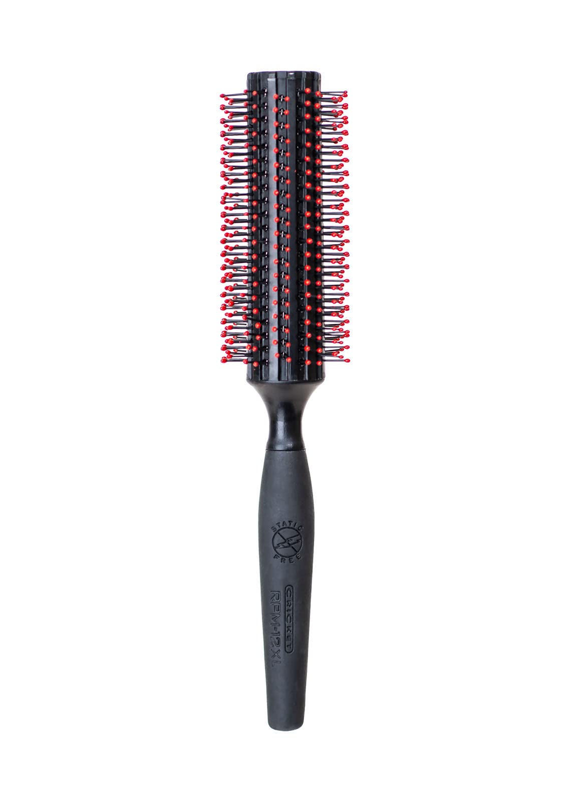 Cricket Static Free Cushion Styling 220 Hair Brush - Smoothing, Detangling, and Frizz-Free Styling - Anti-Static Metal Bristles for Thick, Curly, and Heavy Hair