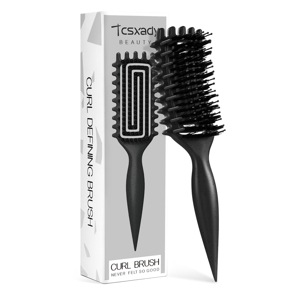 Curly Hair Brush, Curl Brush for Wet & Dry Hair | Curl Defining Brush for Effortlessly Defined Curls & Waves, Detangling Brush for Women, Men & Kids, Reduces Frizz