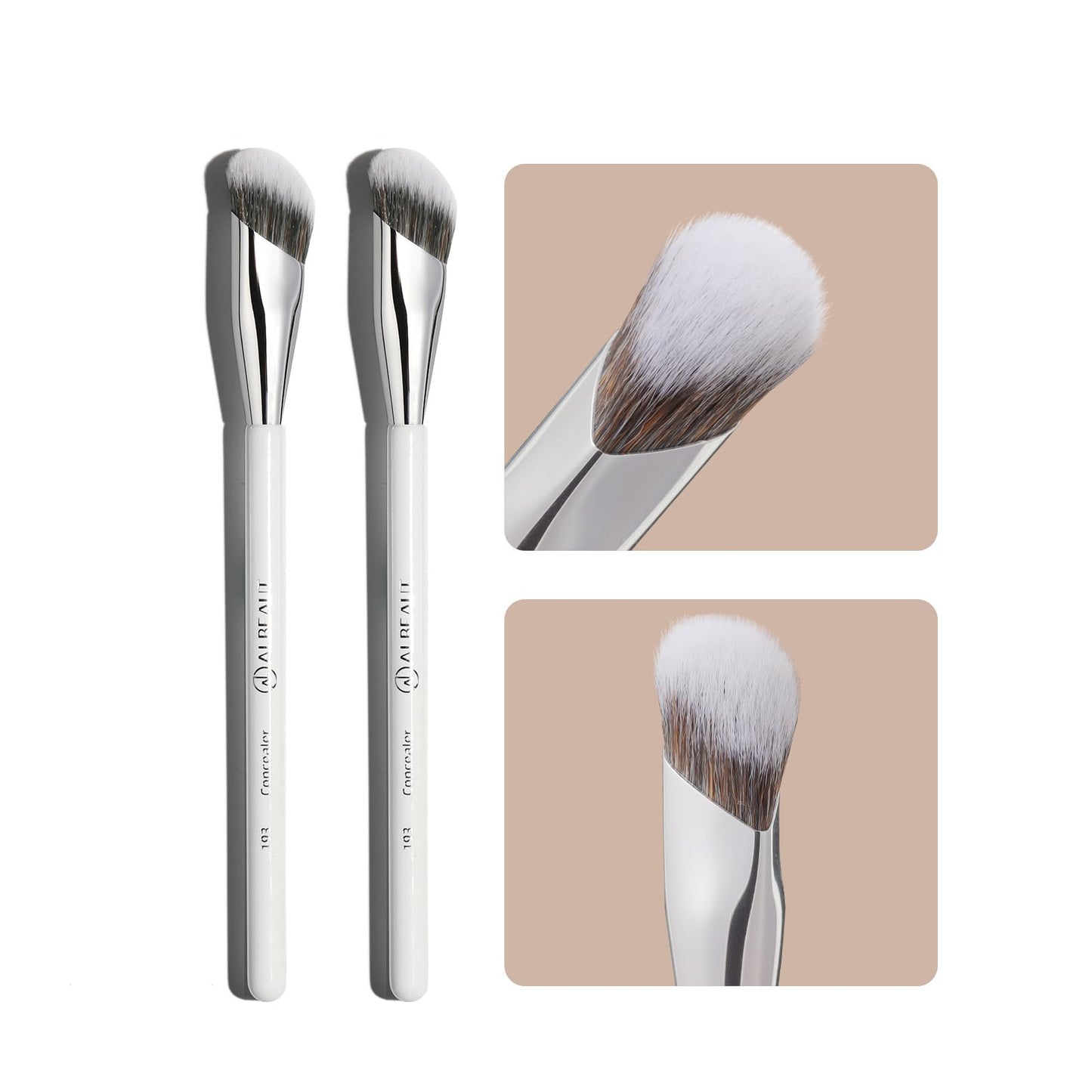 Albeaut Concealer Brush, Angled Under Eye Makeup Small Foundation Precision Face Blending Brush (193 concealer brush), 1pc