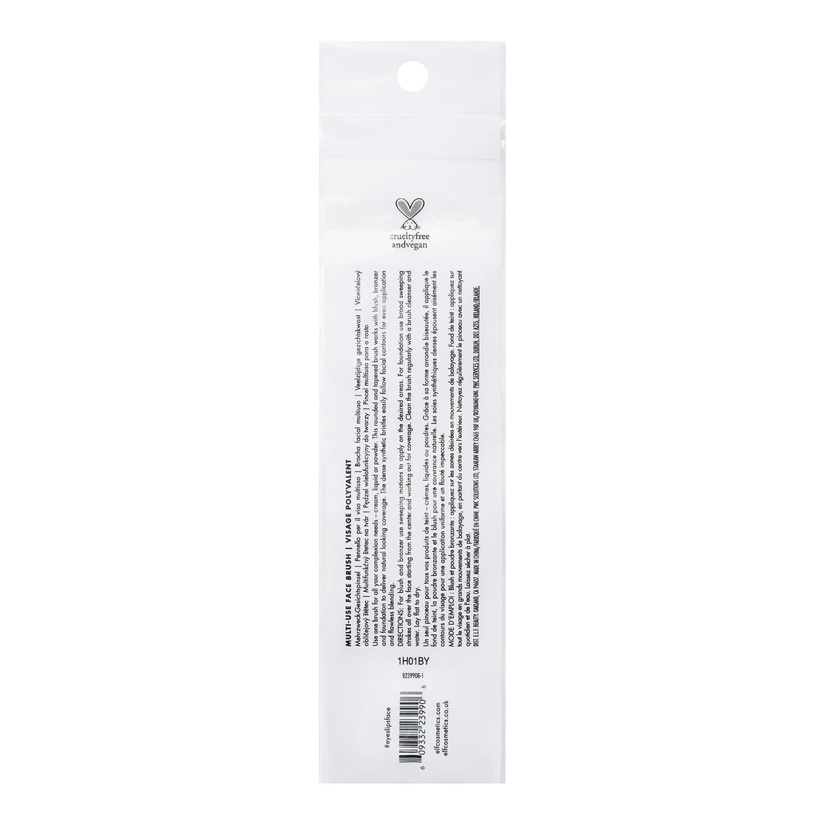 e.l.f. Multi-Use Face Brush, Versatile Makeup Brush For Applying Foundation, Bronzer & Blush, Use With Powder, Cream & Liquid, Vegan & Cruelty-Free