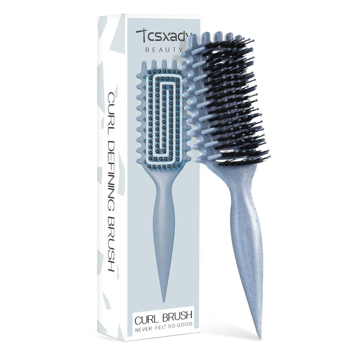 Curly Hair Brush, Curl Brush for Wet & Dry Hair | Curl Defining Brush for Effortlessly Defined Curls & Waves, Detangling Brush for Women, Men & Kids, Reduces Frizz