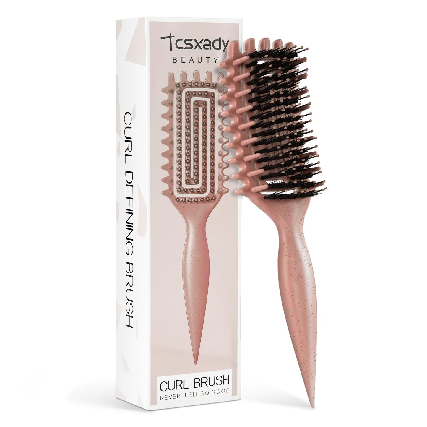 Curly Hair Brush, Curl Brush for Wet & Dry Hair | Curl Defining Brush for Effortlessly Defined Curls & Waves, Detangling Brush for Women, Men & Kids, Reduces Frizz