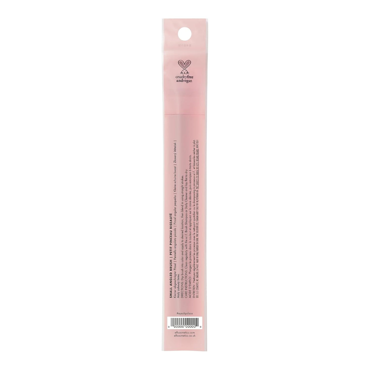 e.l.f. Small Angled Brush, Creates Even, Thin & Straight Lines, Great For Applying Lip Color, Eyebrow Color & Eyeliner, Vegan & Cruelty-Free