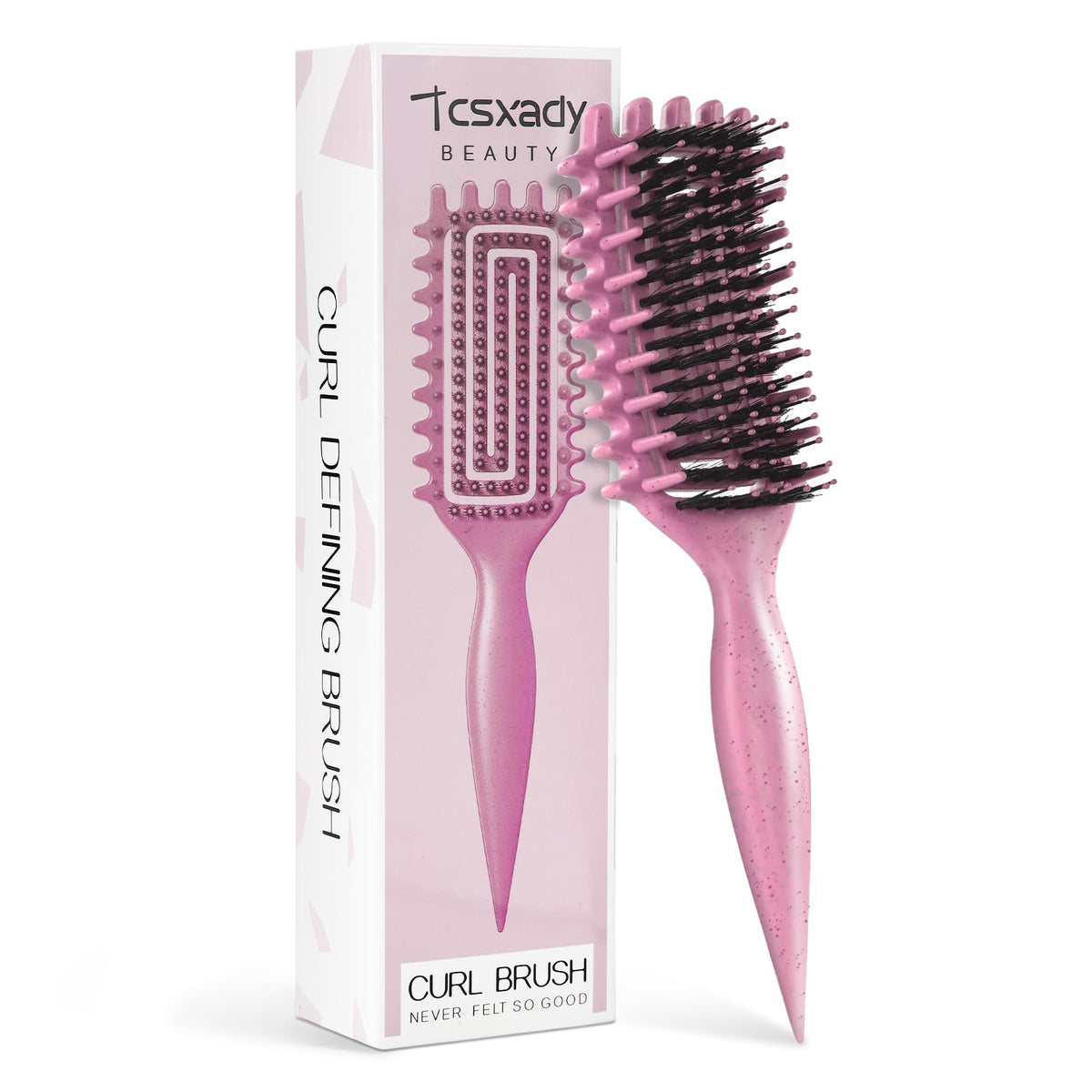 Curly Hair Brush, Curl Brush for Wet & Dry Hair | Curl Defining Brush for Effortlessly Defined Curls & Waves, Detangling Brush for Women, Men & Kids, Reduces Frizz