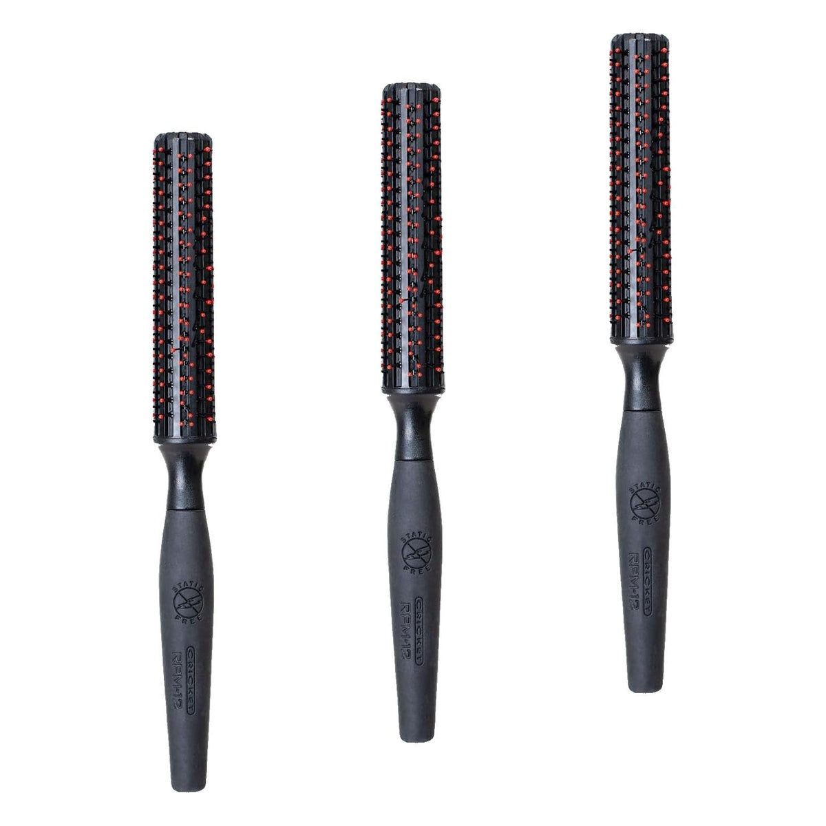 Cricket Static Free Cushion Styling 220 Hair Brush - Smoothing, Detangling, and Frizz-Free Styling - Anti-Static Metal Bristles for Thick, Curly, and Heavy Hair