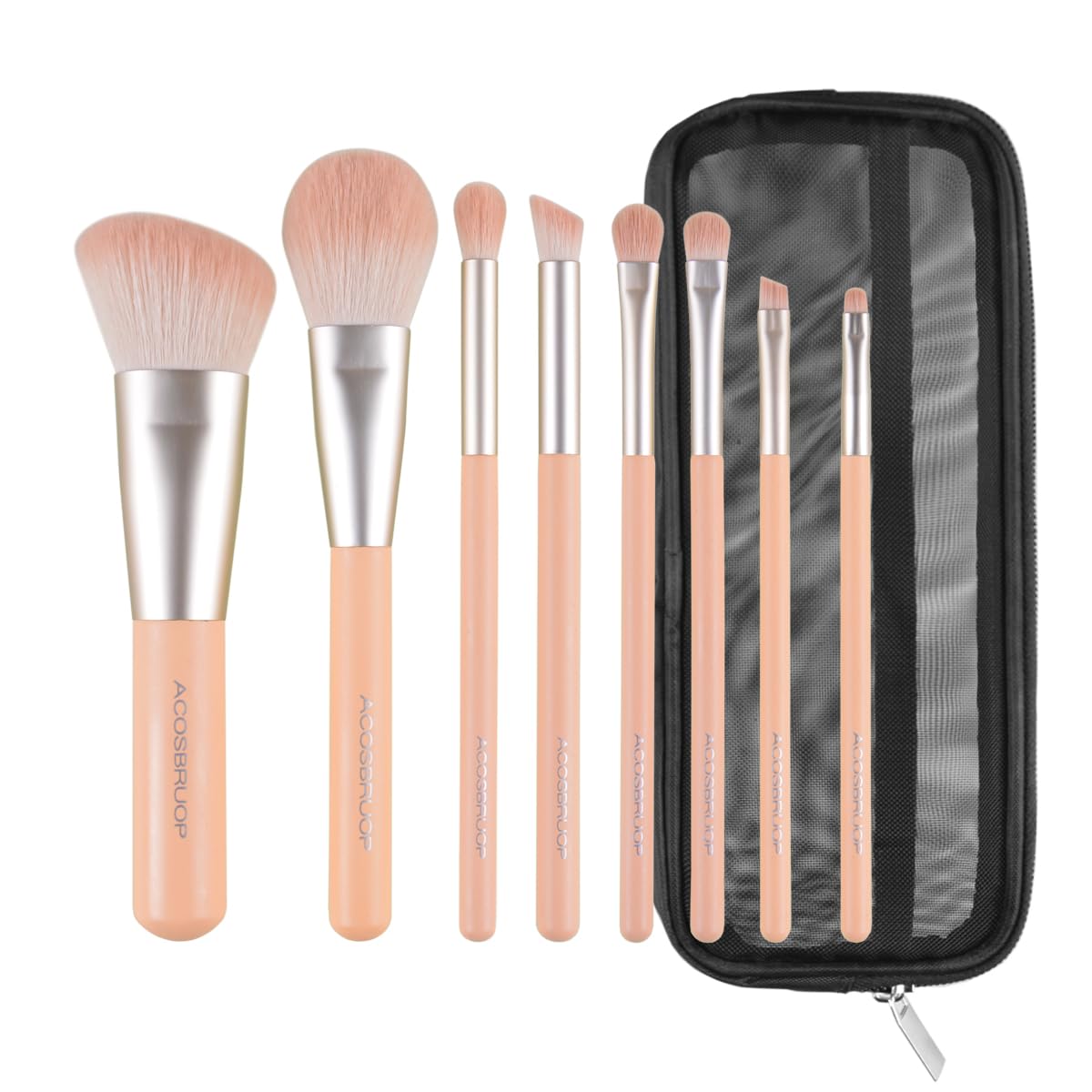 Makeup Brush Set, 8 Piece Cosmetic Brushes with Delicacy Case