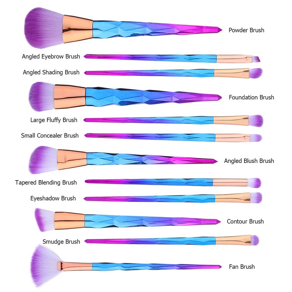 12 Pcs Makeup Brushes Set Premium Foundation Blending Blush Concealer Eye Face Lip Brushes for Powder Liquid Cream Complete Makeup Brushes Kit Synthetic Bristles