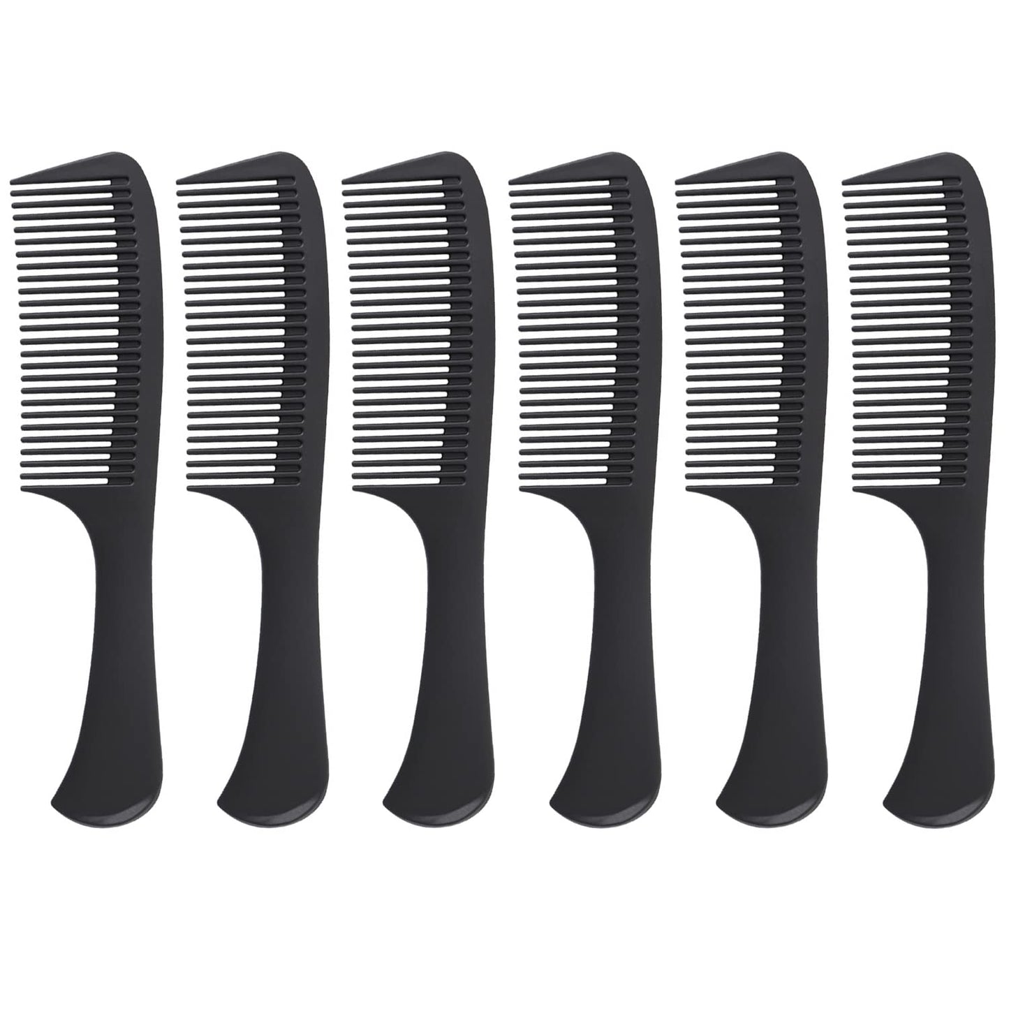Large Detangling Comb With Professional Handle - Carbon Fiber, Cutting, Hairdressing, Styling, Round Tooth, Barber, Travel Hair Comb for Men and Women
