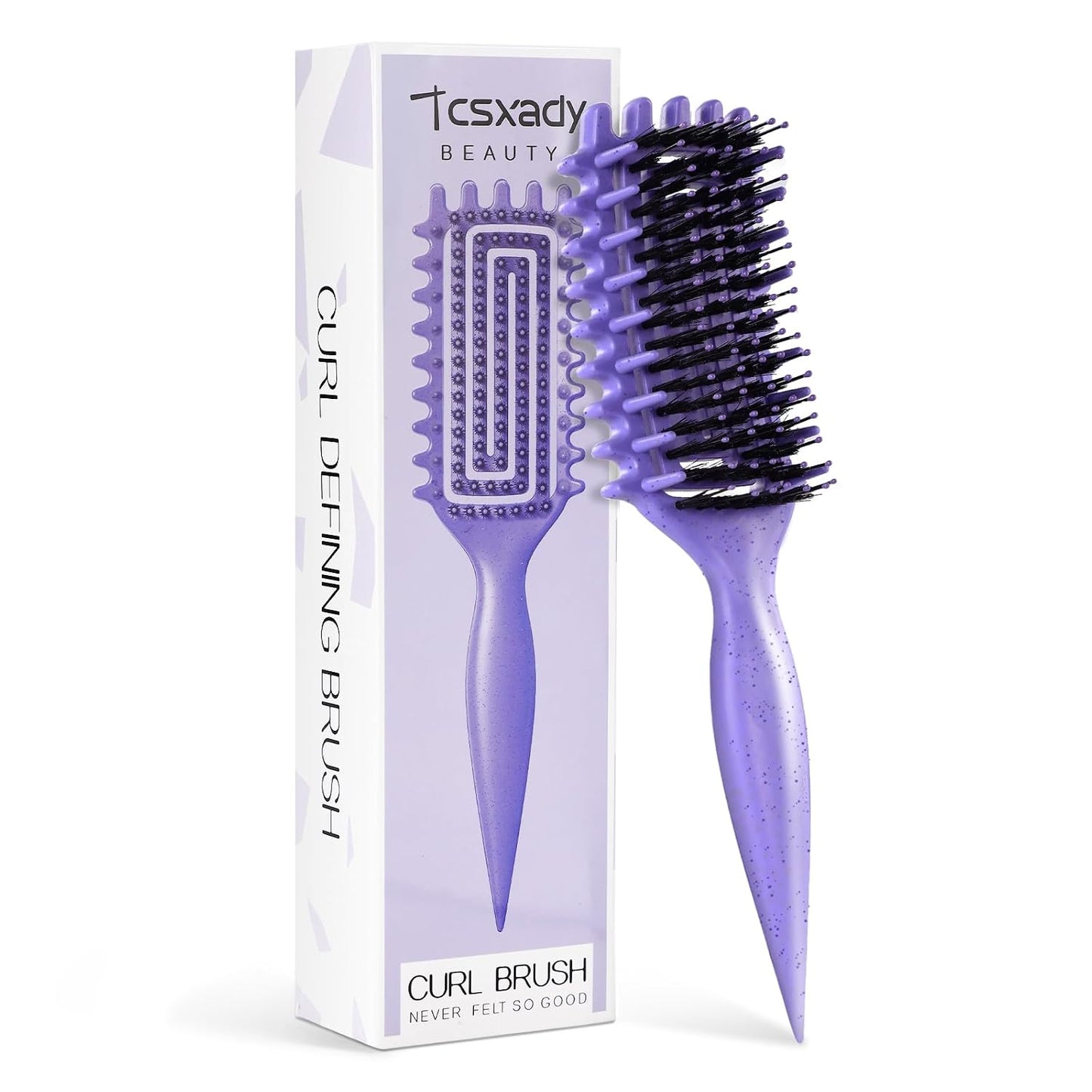 Curly Hair Brush, Curl Brush for Wet & Dry Hair | Curl Defining Brush for Effortlessly Defined Curls & Waves, Detangling Brush for Women, Men & Kids, Reduces Frizz