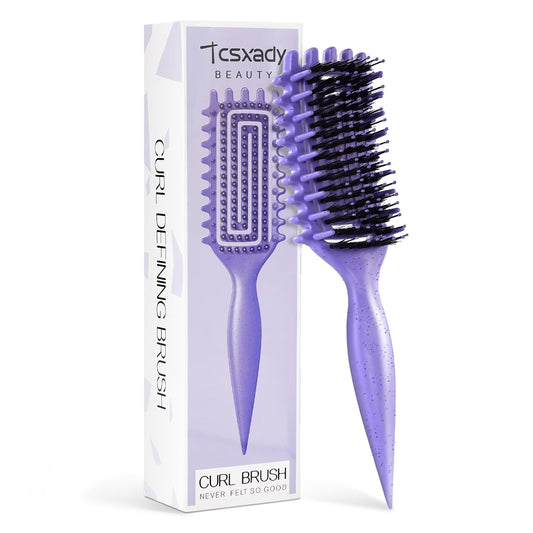 Curly Hair Brush, Curl Brush for Wet & Dry Hair | Curl Defining Brush for Effortlessly Defined Curls & Waves, Detangling Brush for Women, Men & Kids, Reduces Frizz