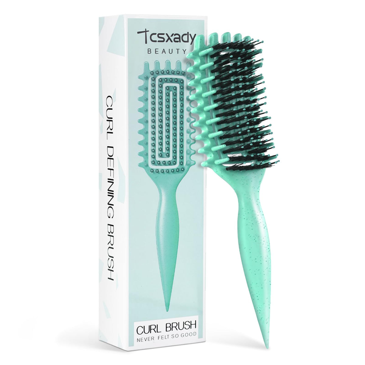 Curly Hair Brush, Curl Brush for Wet & Dry Hair | Curl Defining Brush for Effortlessly Defined Curls & Waves, Detangling Brush for Women, Men & Kids, Reduces Frizz