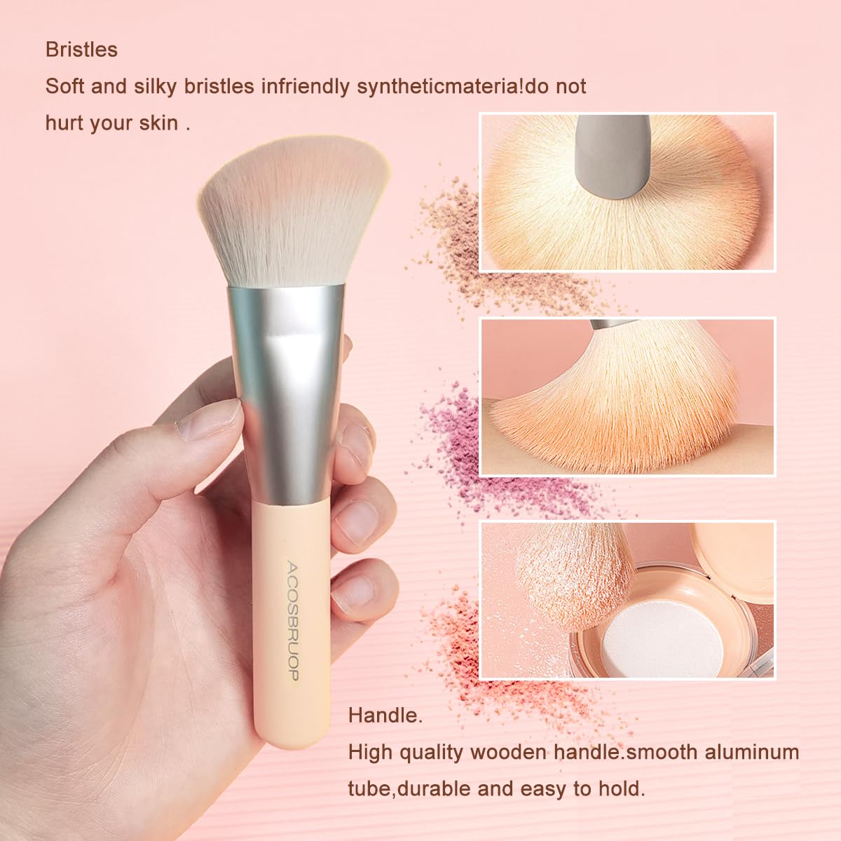 Makeup Brush Set, 8 Piece Cosmetic Brushes with Delicacy Case