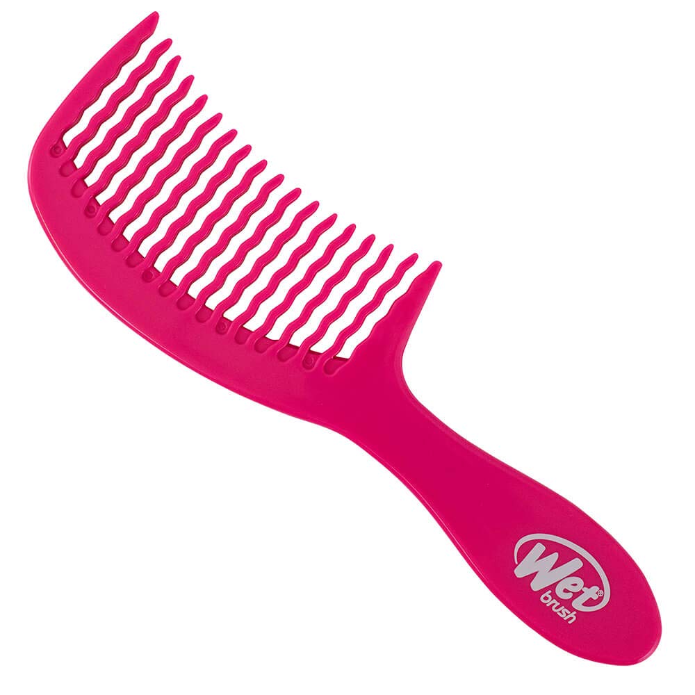 Wet Brush Detangling Comb, Black - Wide Tooth Hair Detangler with WaveTooth Design That Gently and Glides Through Tangles - Brush Throough Conditioner and Hair Masks - Gentle On Scalp and Pain-Free