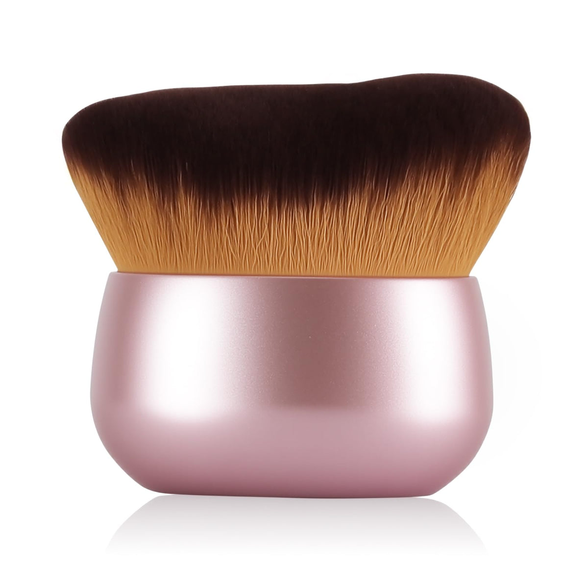 Angled Kabuki Brush with Retractable Desige For Professional makeup | Flawless Application of Foundation,Powder,Blush,Bronzer With Aluminium Body, Non-Toxic Bristles,Cream&liquid cosmetics(Pink)