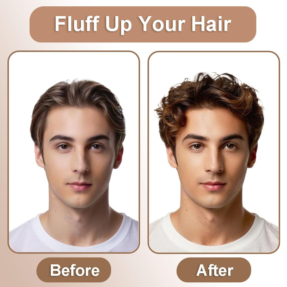 2 Packs Texture Comb - Wide & Fine-Tooth Volumizing Hair Styling Tool, Anti-Frizz Fluffy Hairbrush for Men & Women, Suitable for All Hair Types (Black + Gray)
