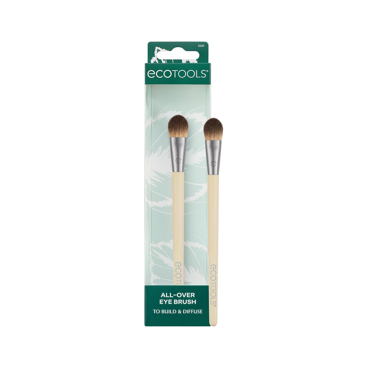 EcoTools All Over Eye Brush, Fluffy Eyeshadow Brush, Cruelty-Free, 1 Count | Eye shadow brush for blending lid and crease color, soft synthetic bristles for everyday eye makeup, sustainable, vegan