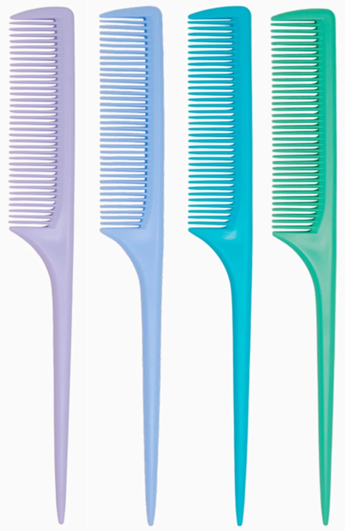 4 Pcs Rat Tail Comb Set for Women -Fine Tooth Styling comb with Pick, Anti-Static Heat Resistant Teasing Comb,Professional Hair Parting Tools for Smooth Detangling, Updos & Salon-Perfect Hairstyles.