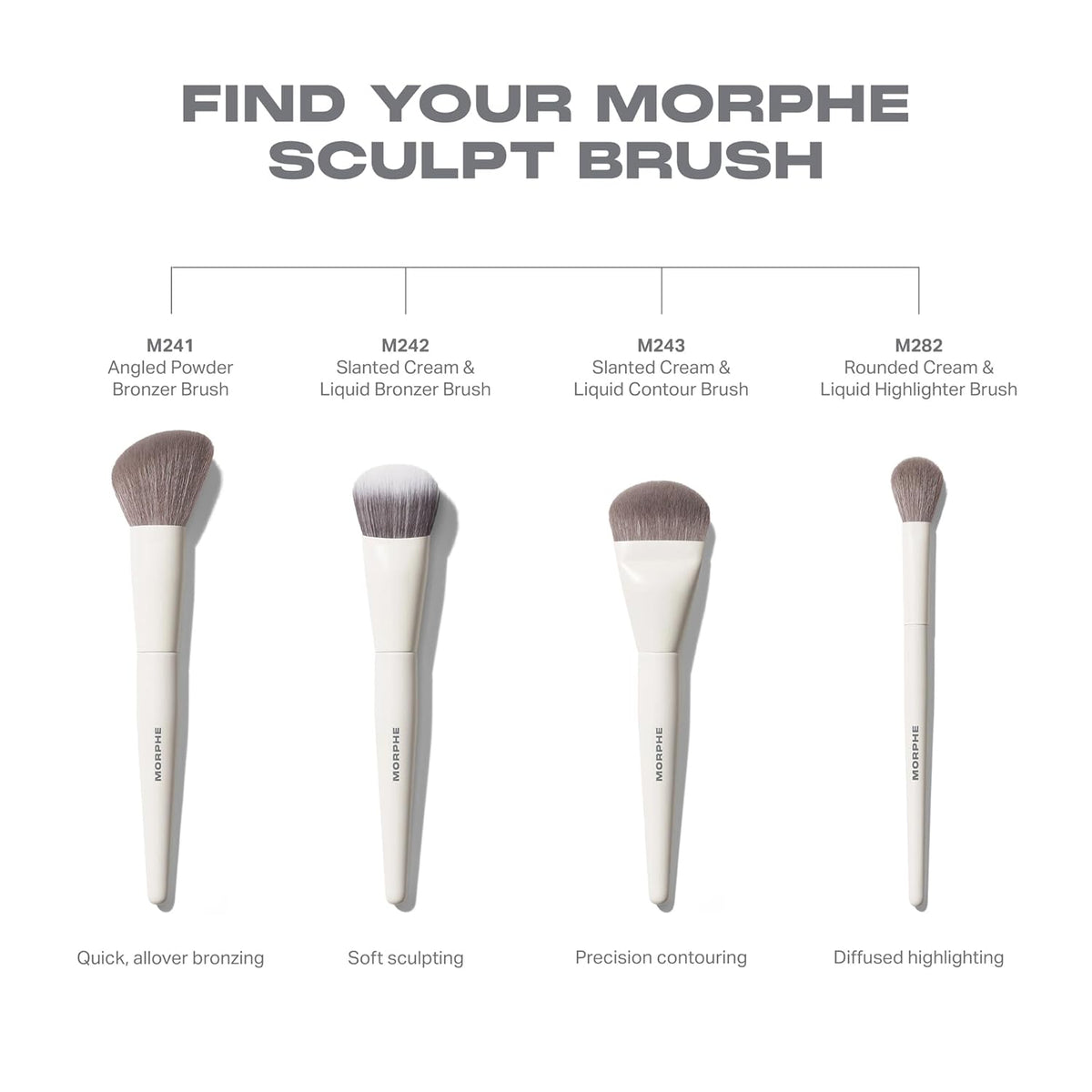 MORPHE M243 Slanted Cream & Liquid Contour Brush (1 Count)