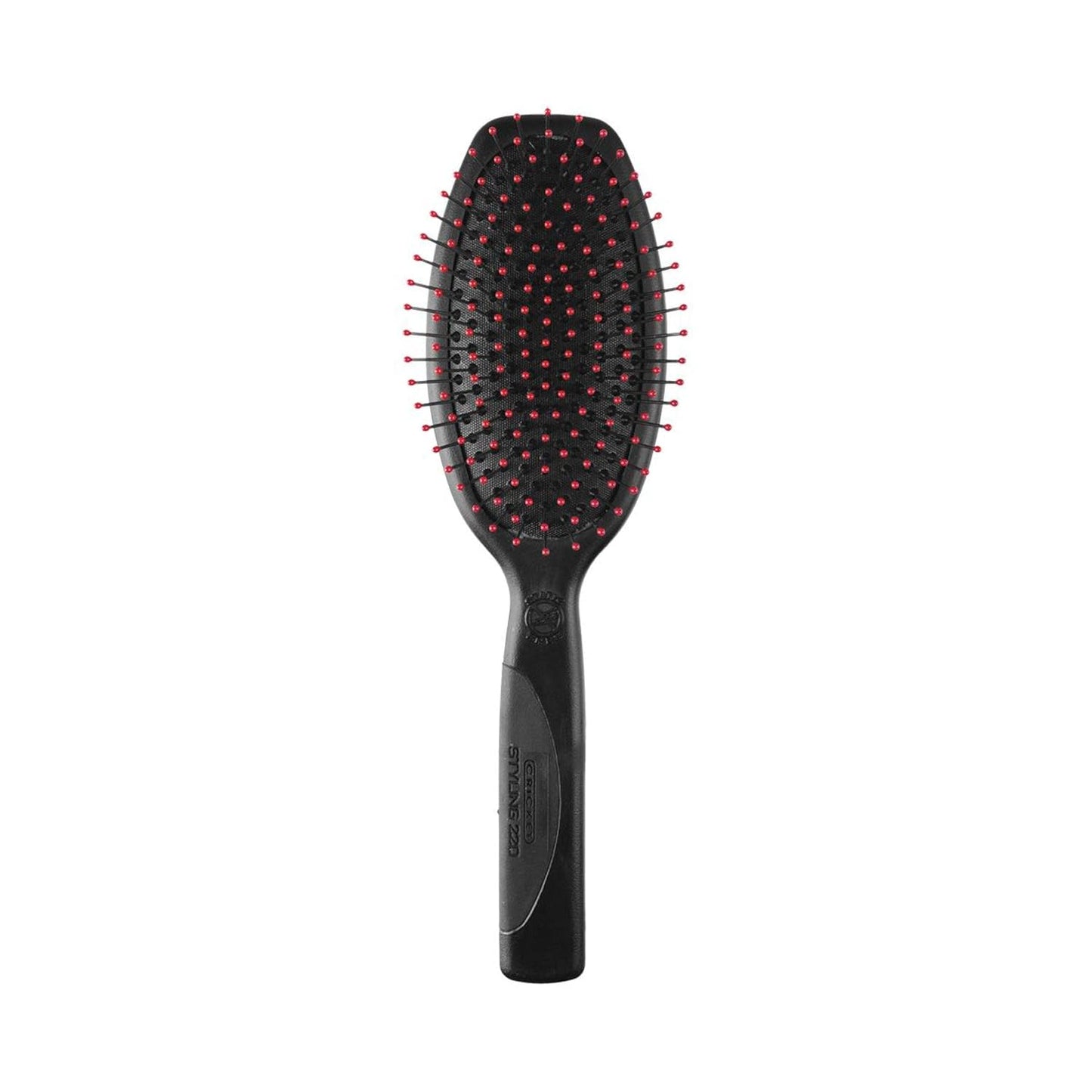 Cricket Static Free Cushion Styling 220 Hair Brush - Smoothing, Detangling, and Frizz-Free Styling - Anti-Static Metal Bristles for Thick, Curly, and Heavy Hair