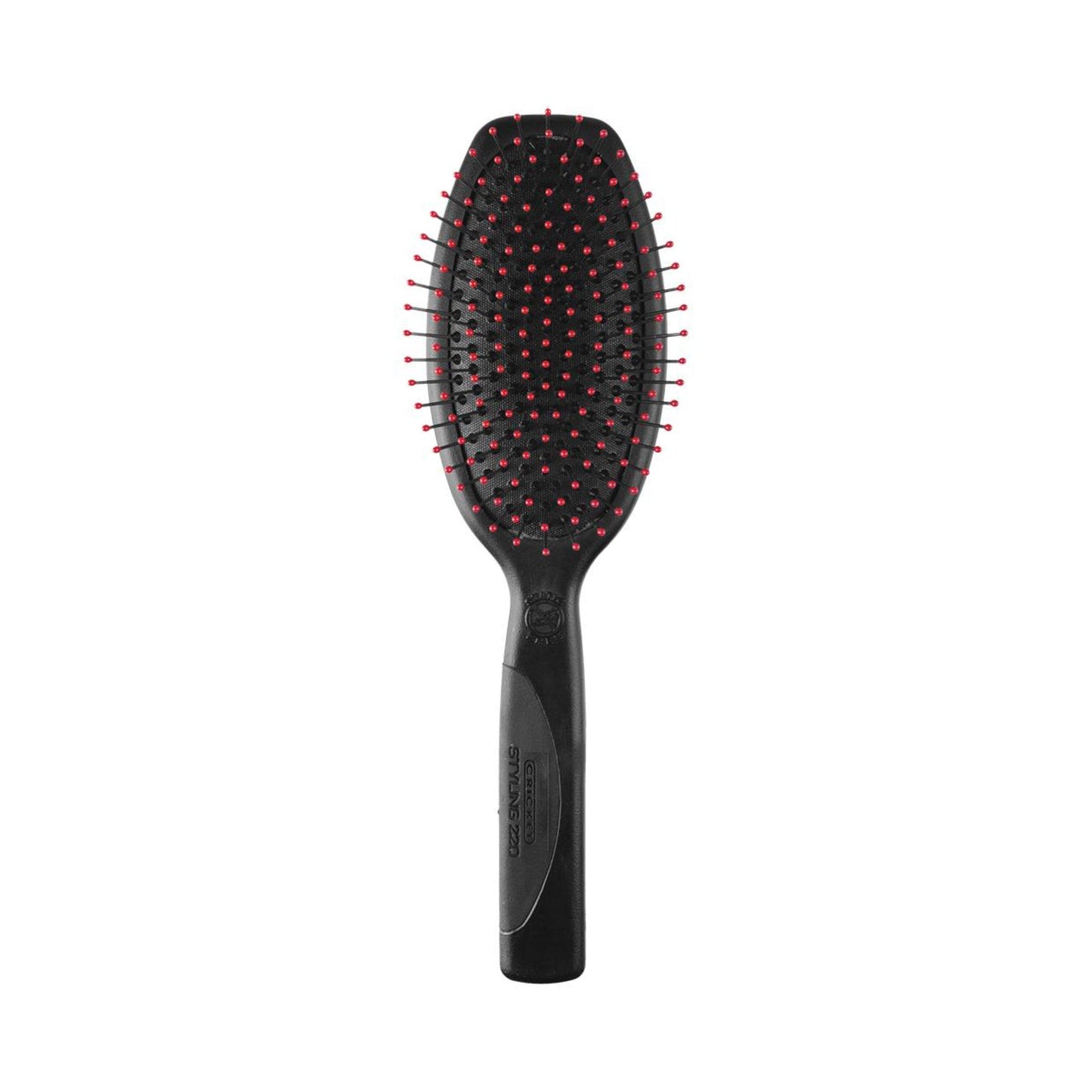 Cricket Static Free Cushion Styling 220 Hair Brush - Smoothing, Detangling, and Frizz-Free Styling - Anti-Static Metal Bristles for Thick, Curly, and Heavy Hair
