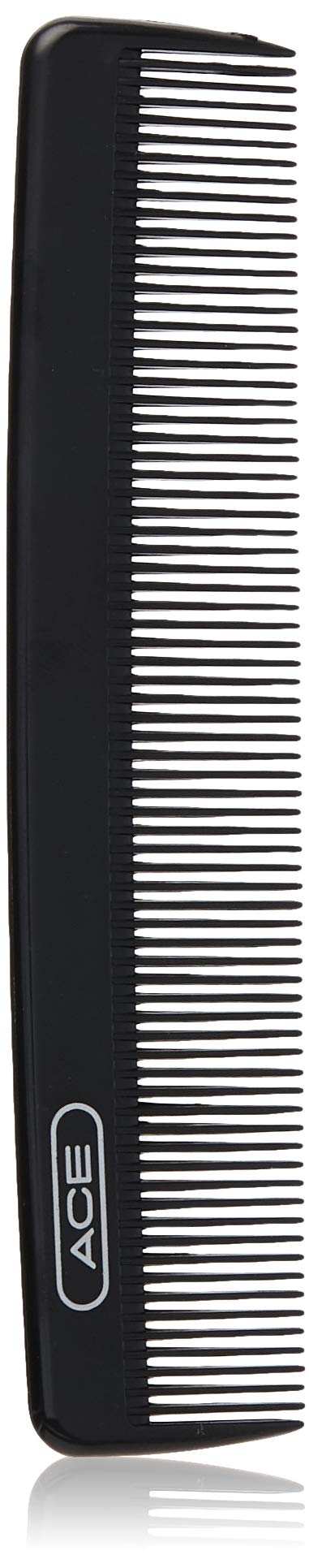 Goody Ace Classic Bobby Pocket and Purse Comb - 5 Inch, Black, Durable & Flexible Teeth, Suitable for All Hair Types, Fine Comb Teeth for Thin to Medium Hair