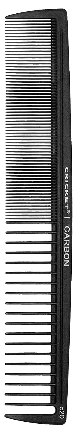 Cricket C20 Professional Stylist All-Purpose Carbon Cutting Hair Comb - Heat-Resistant Hair Combs for Women, Men & Stylists, Ideal for Precision Cutting, Styling, Parting and All Types