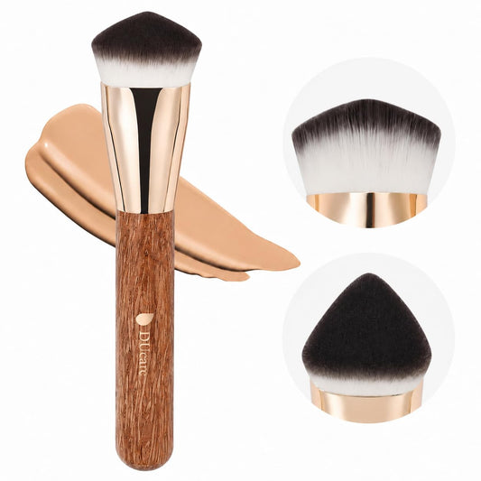 DUcare Pinnacle Foundation Brush, Professional Makeup Brush | For Buffing, Blending & Building Coverage, Made with Soft, Vegan & Cruelty-Free Fibers for Liquid or Cream Foundation
