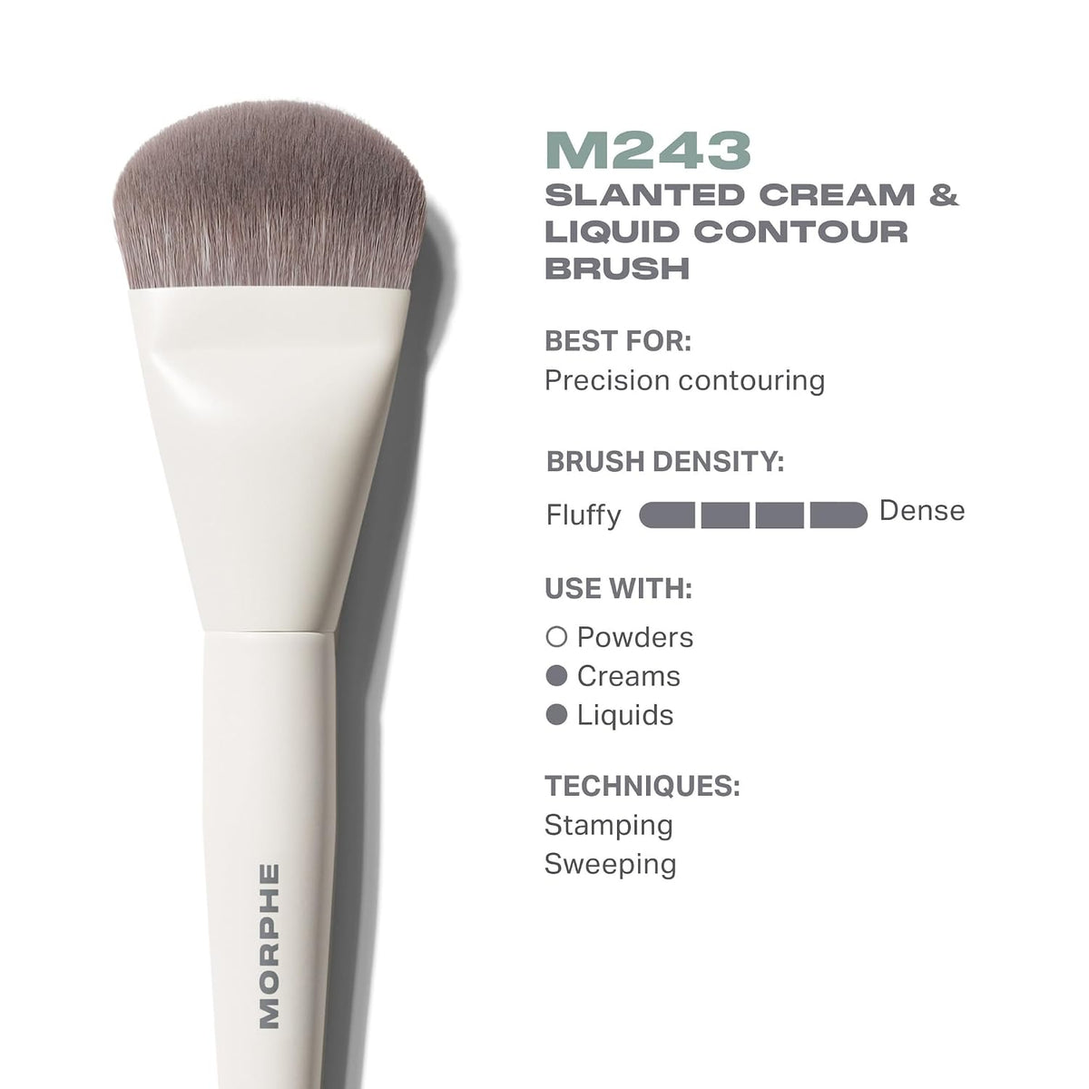 MORPHE M243 Slanted Cream & Liquid Contour Brush (1 Count)